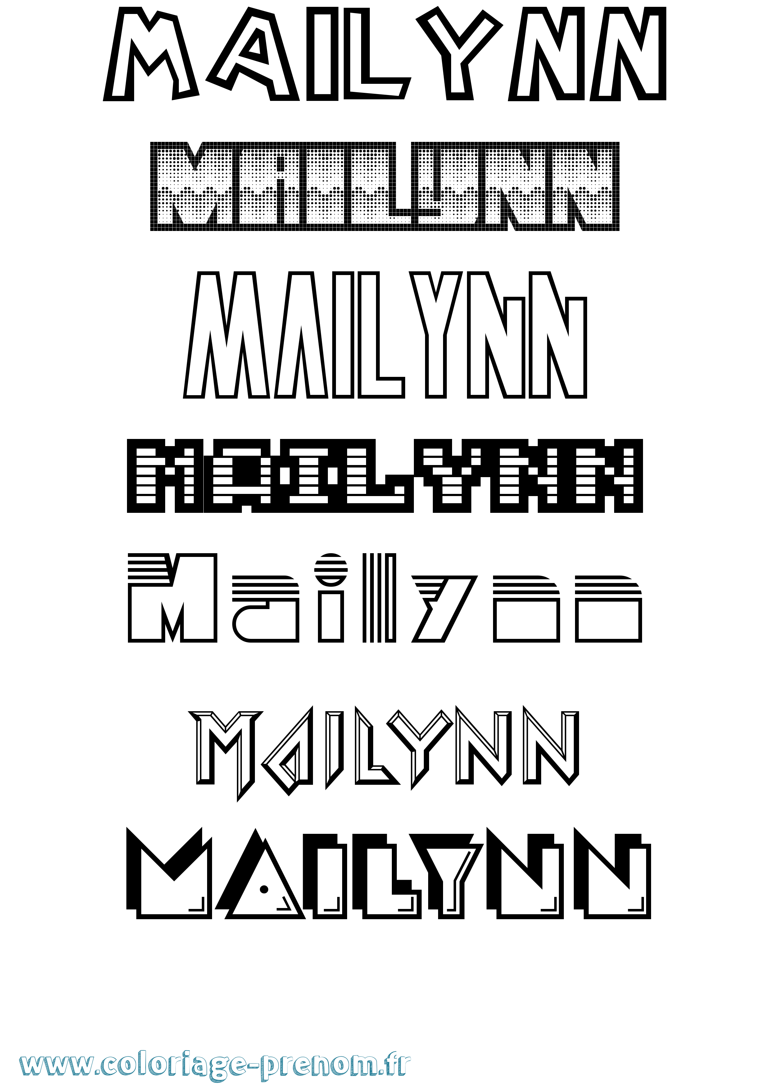 Coloriage Mailynn Jeux Vidéos Coloriage prénom Mailynn Jeux Vidéos