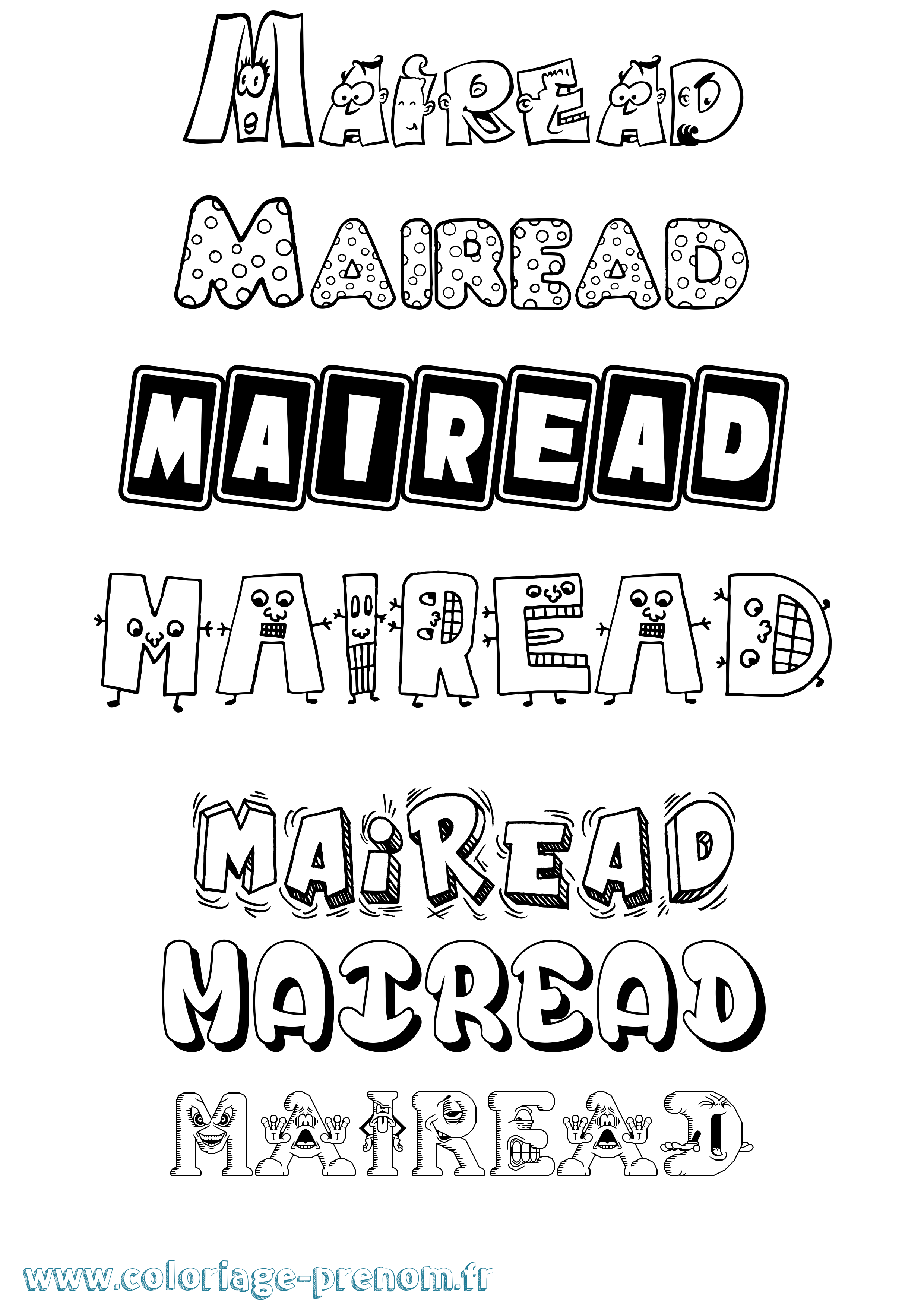 Coloriage Mairead Fun Coloriage prénom Mairead Fun