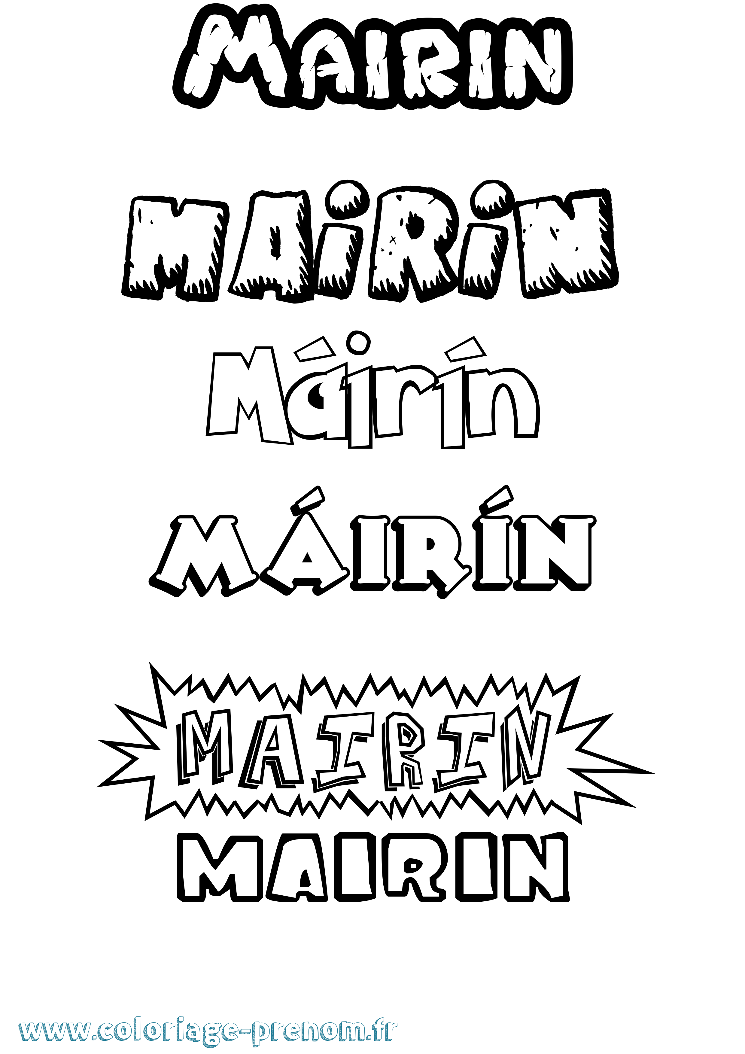 Coloriage Máirín Dessin Animé Coloriage prénom Máirín Dessin Animé
