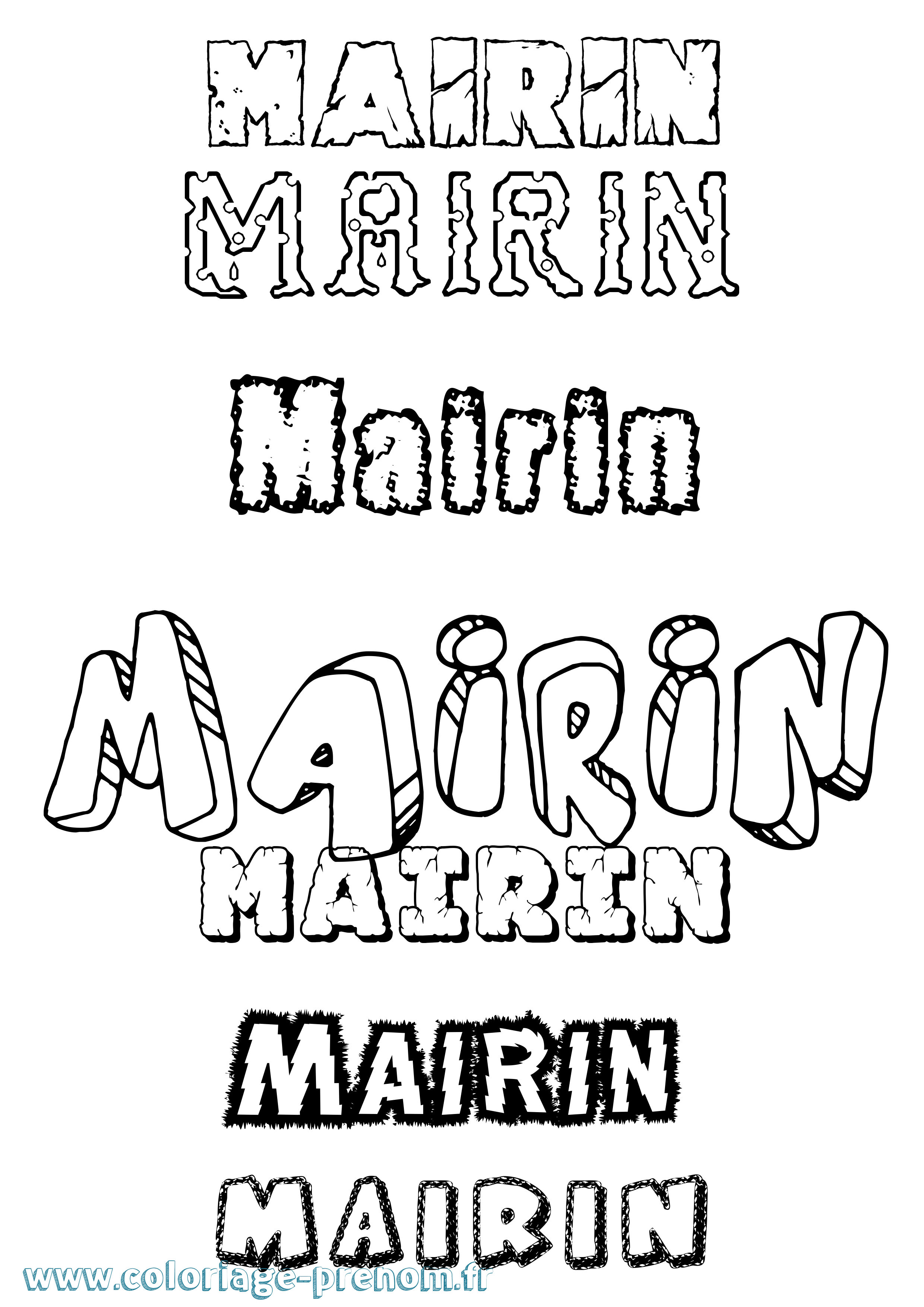 Coloriage Máirín Destructuré Coloriage prénom Máirín Destructuré