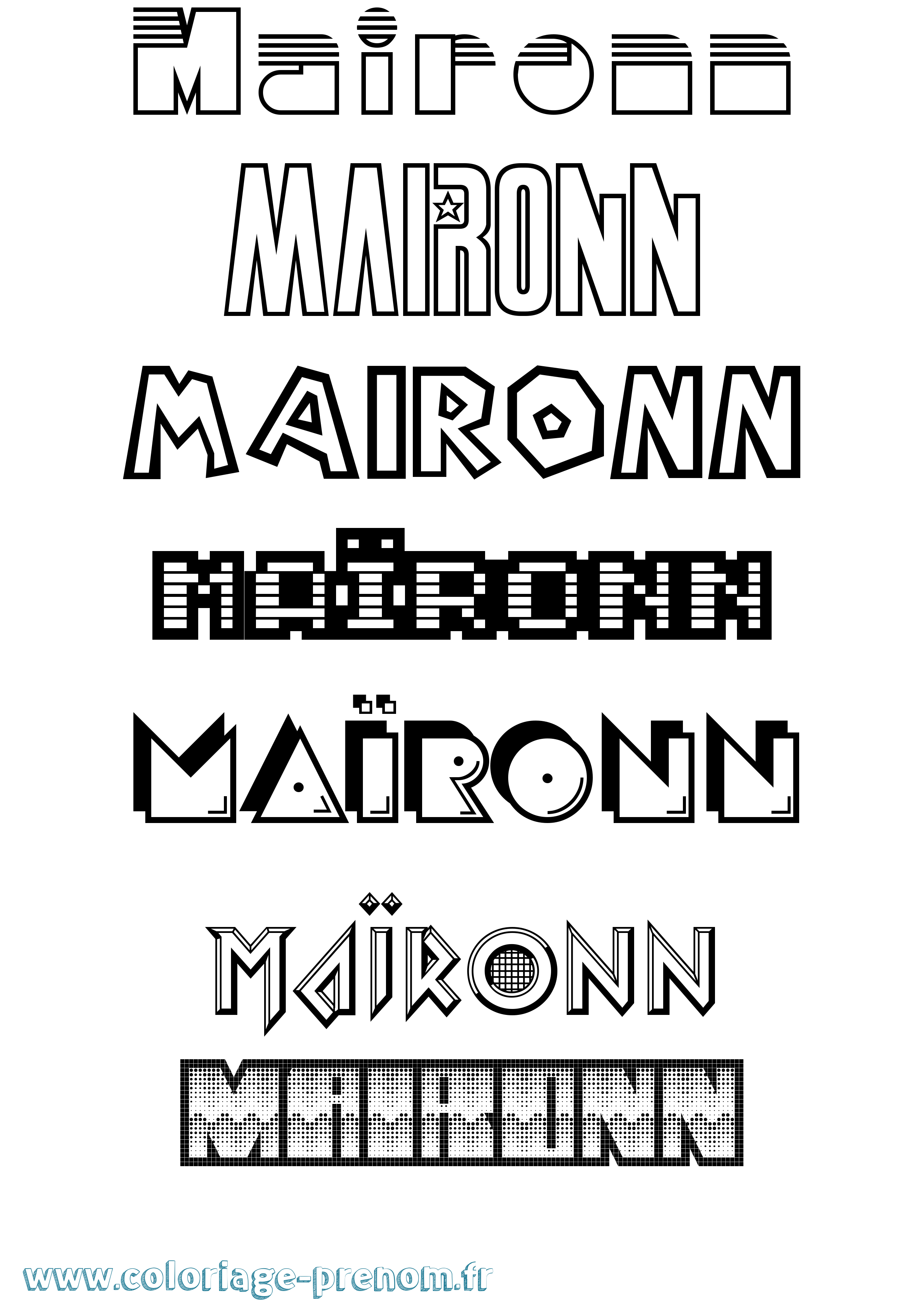 Coloriage Maïronn Jeux Vidéos Coloriage prénom Maïronn Jeux Vidéos