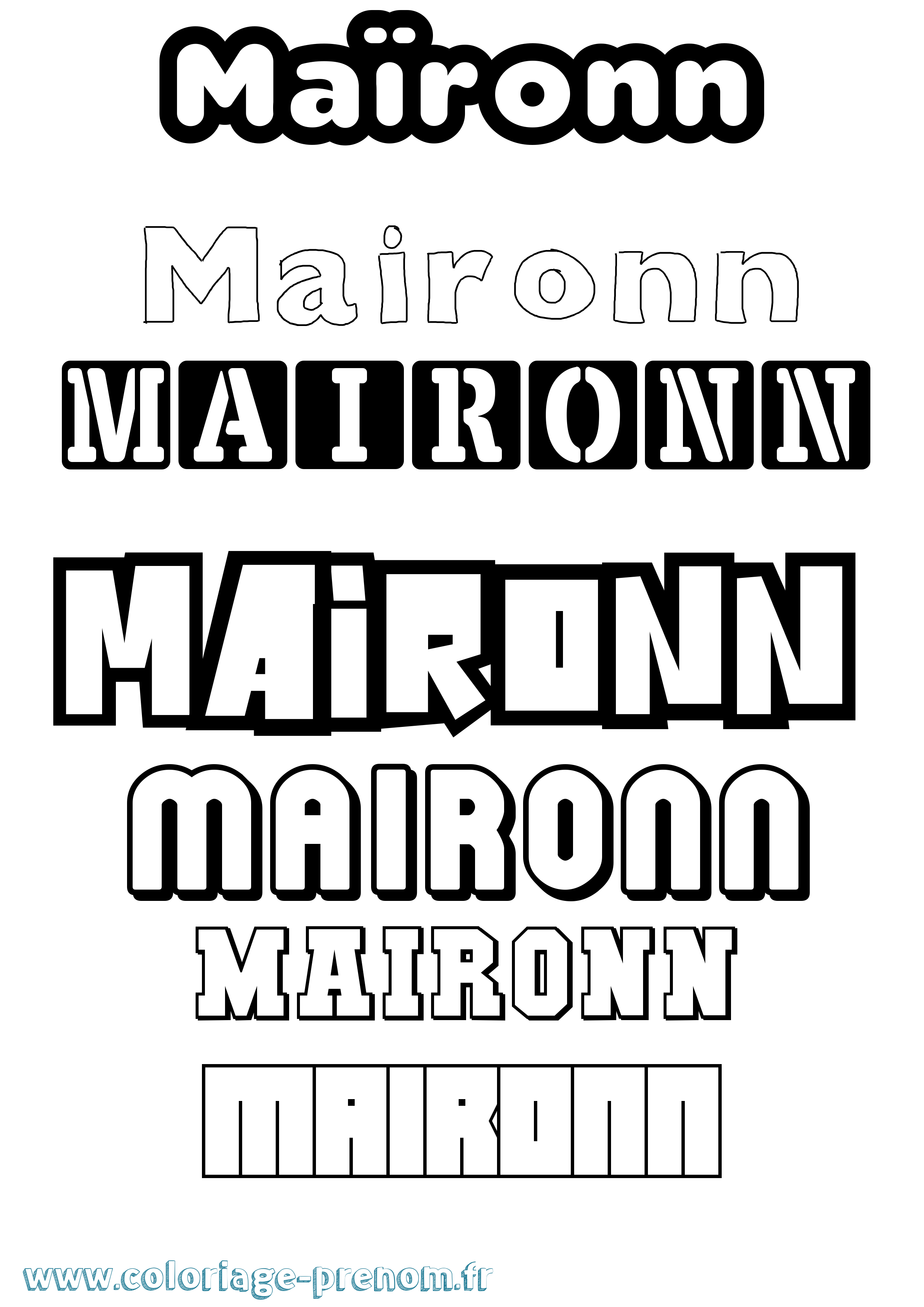 Coloriage Maïronn Simple Coloriage prénom Maïronn Simple