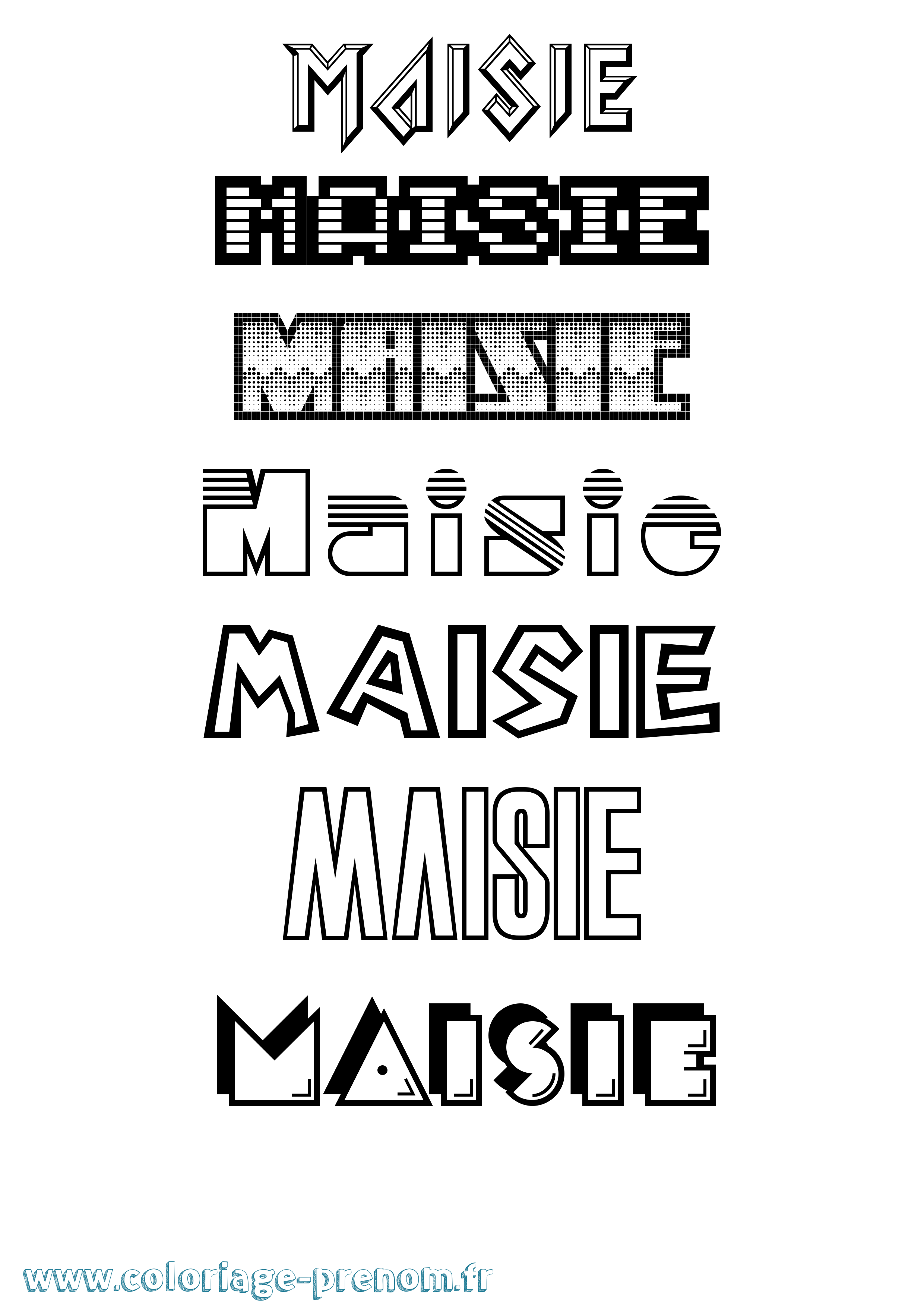 Coloriage Maisie Jeux Vidéos Coloriage prénom Maisie Jeux Vidéos