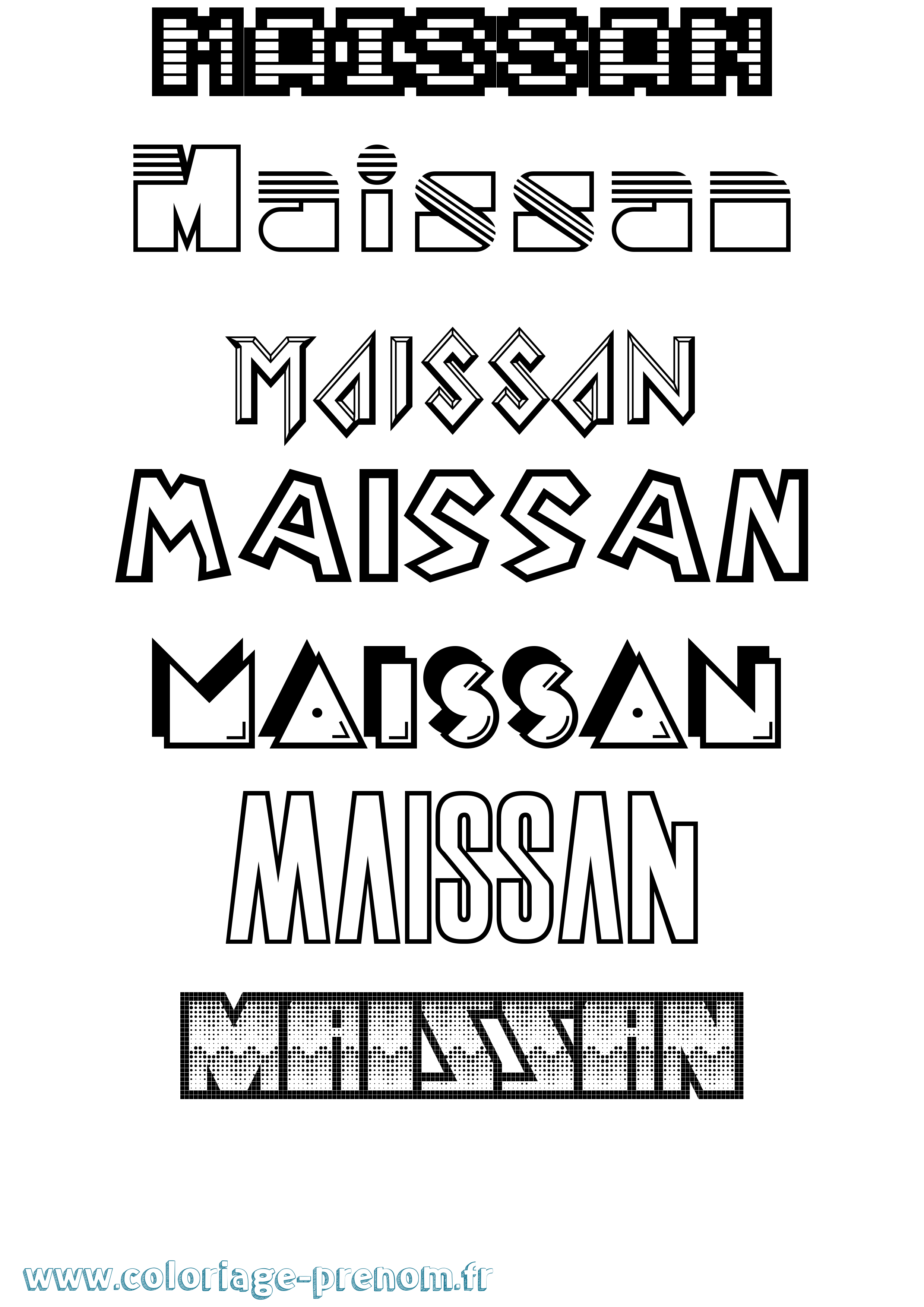 Coloriage Maissan Jeux Vidéos Coloriage prénom Maissan Jeux Vidéos