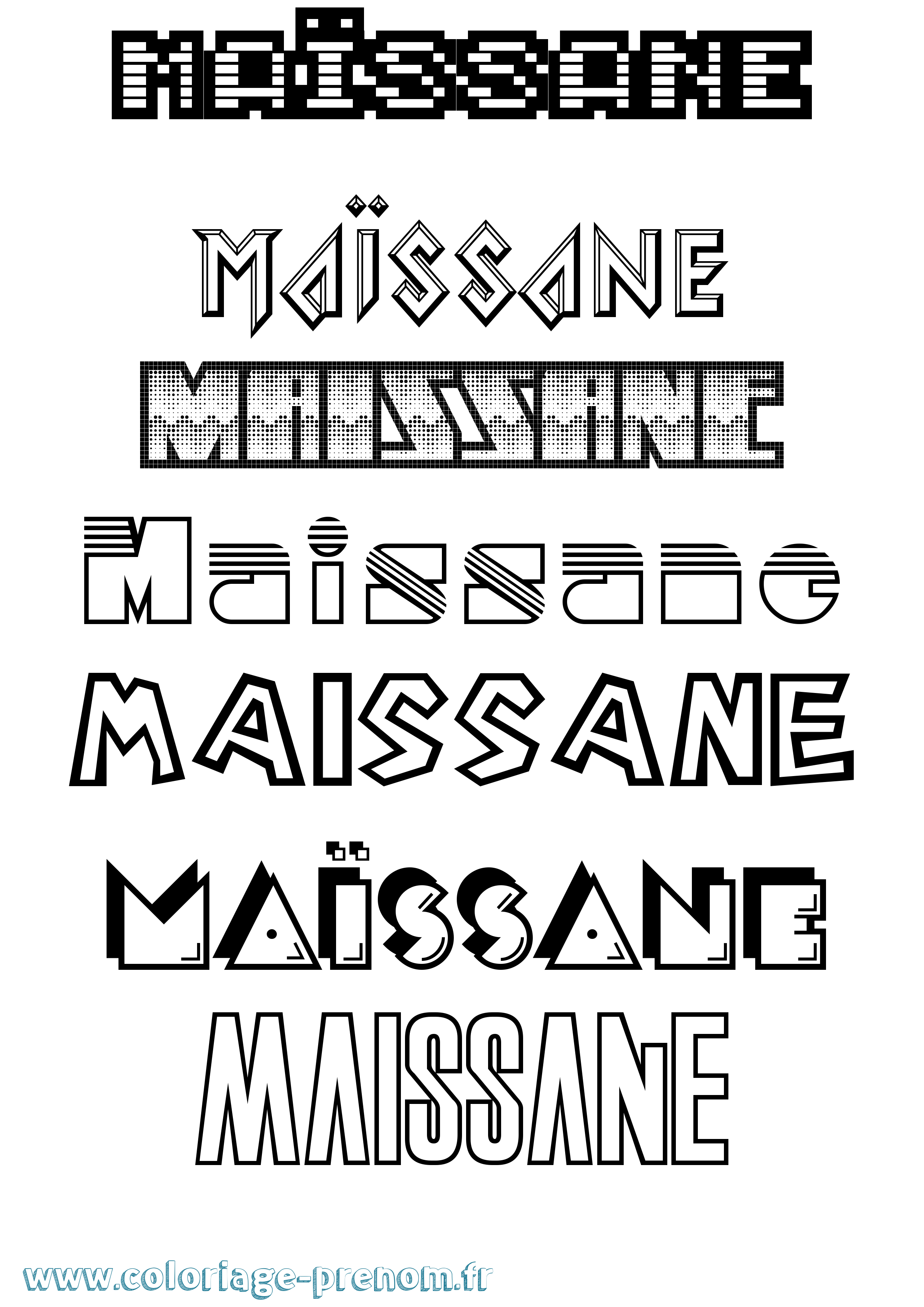 Coloriage Maïssane Jeux Vidéos Coloriage prénom Maïssane Jeux Vidéos