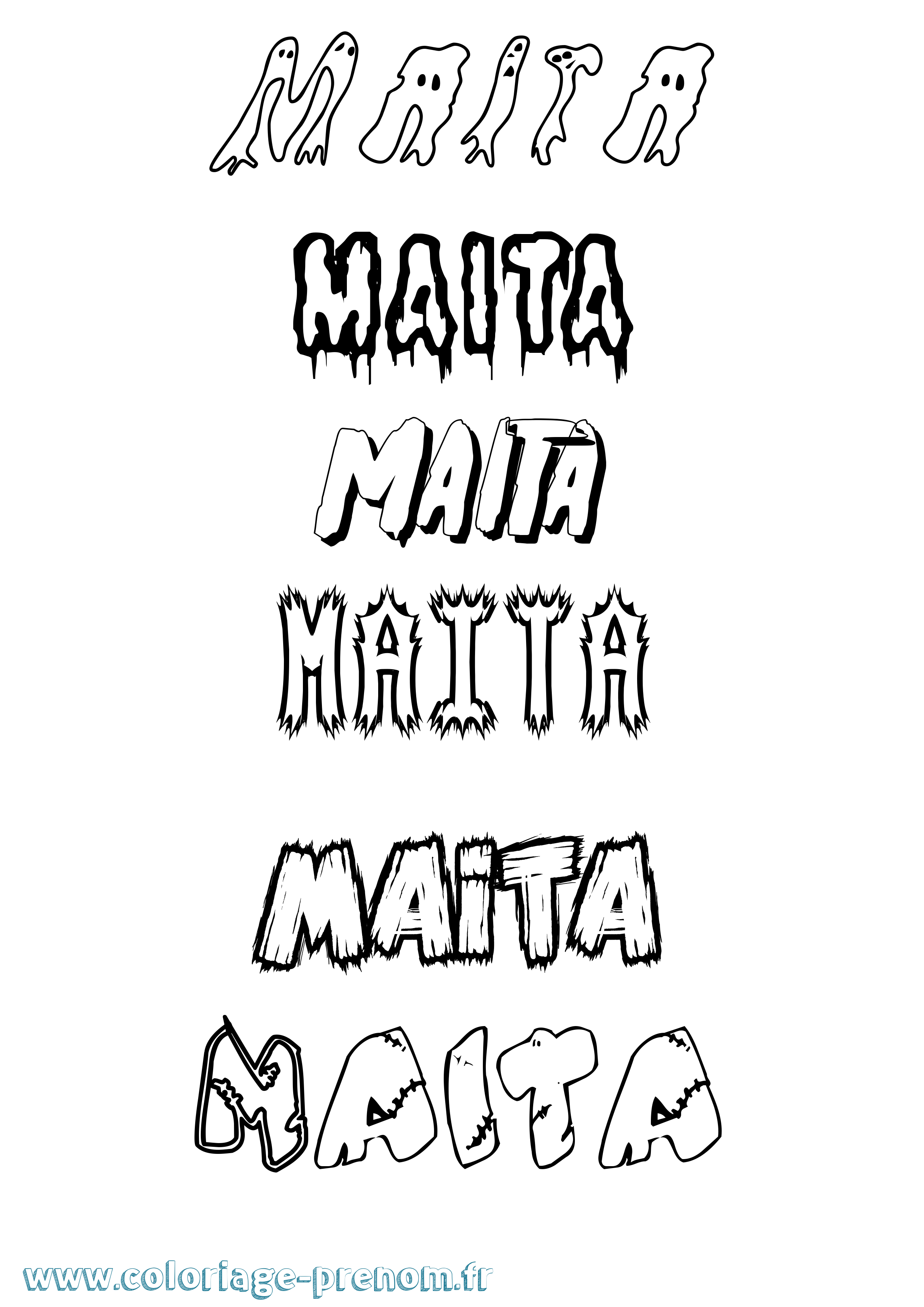Coloriage Maita Frisson Coloriage prénom Maita Frisson