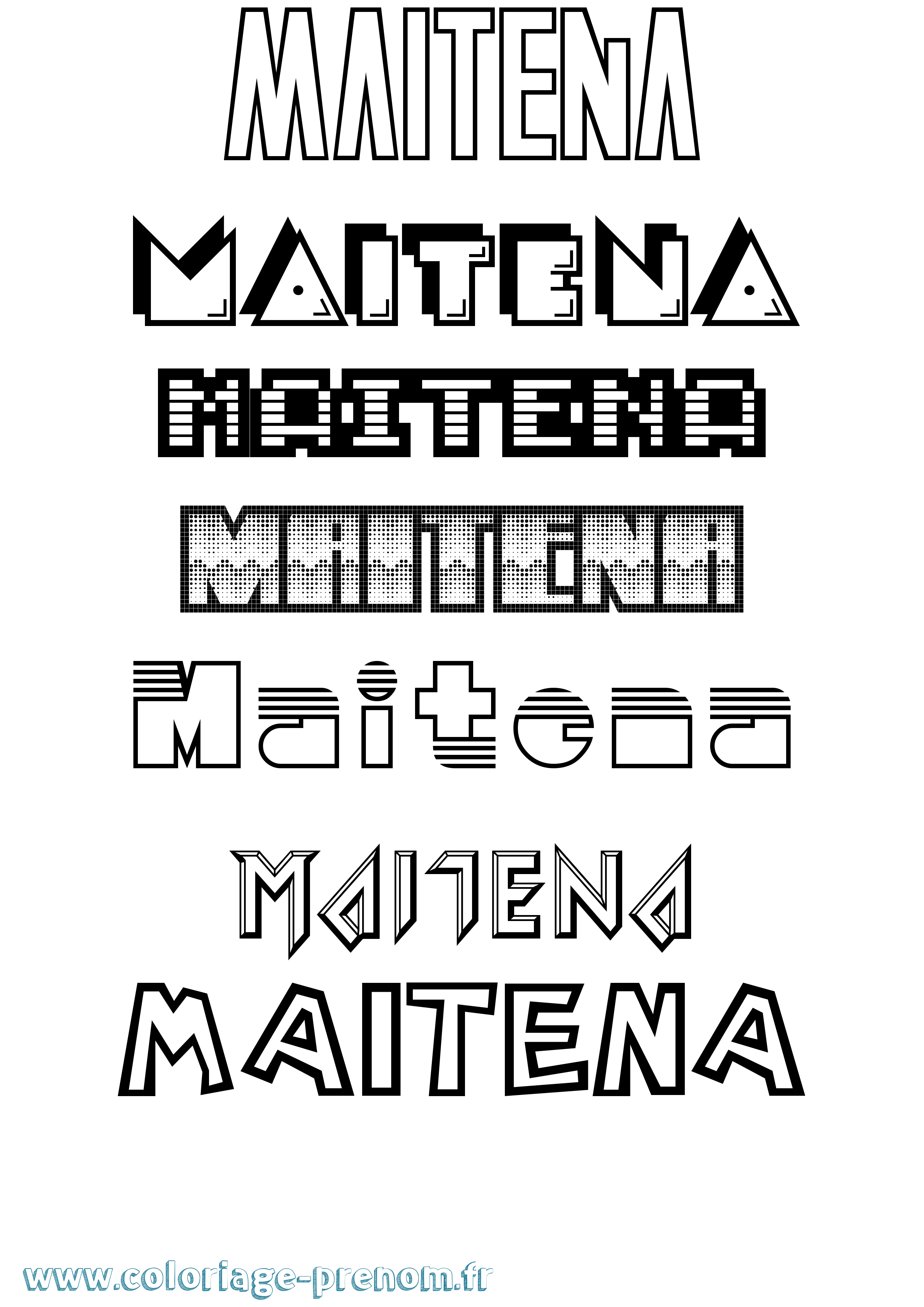 Coloriage Maitena Jeux Vidéos Coloriage prénom Maitena Jeux Vidéos