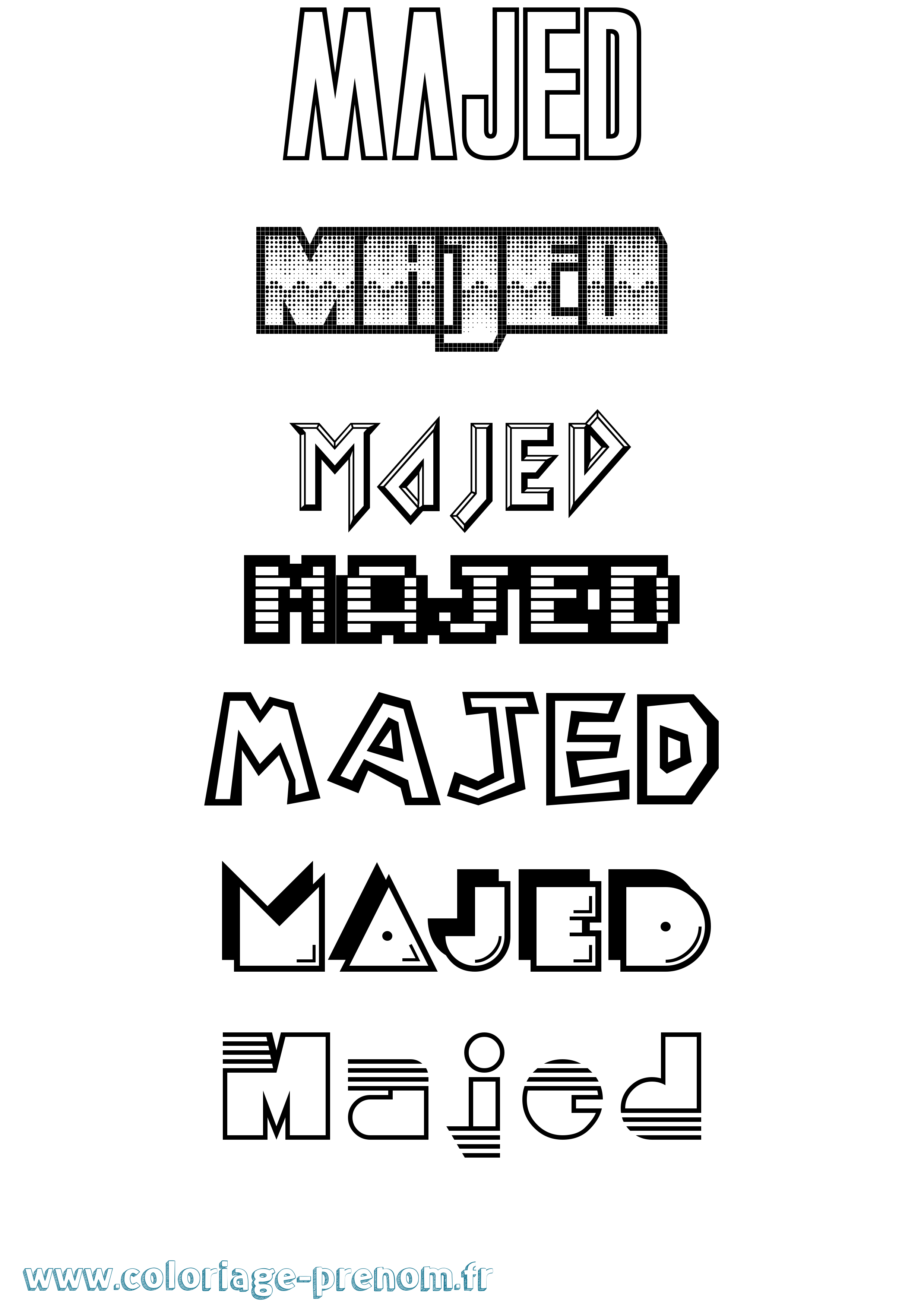 Coloriage Majed Jeux Vidéos Coloriage prénom Majed Jeux Vidéos