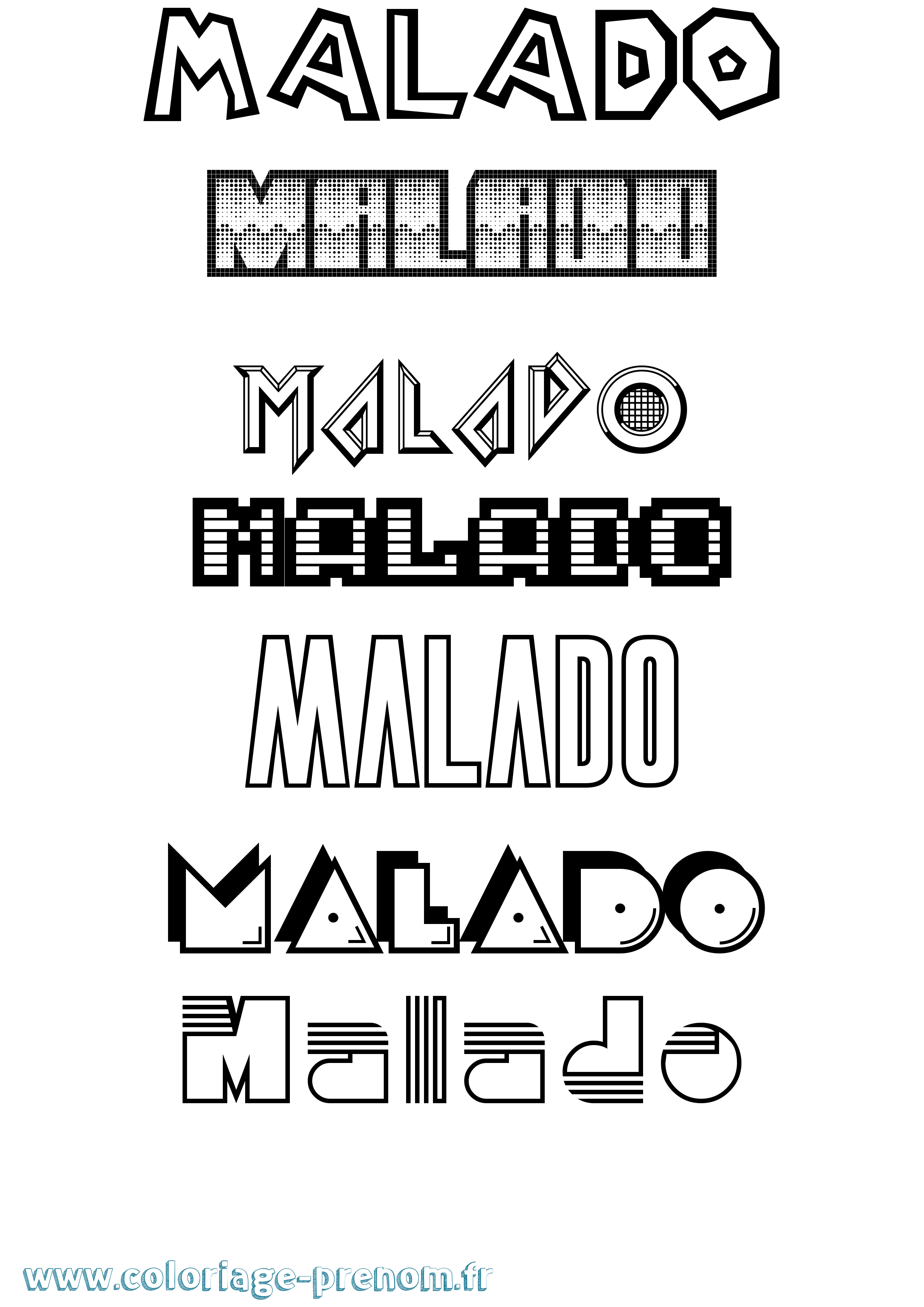 Coloriage Malado Jeux Vidéos Coloriage prénom Malado Jeux Vidéos