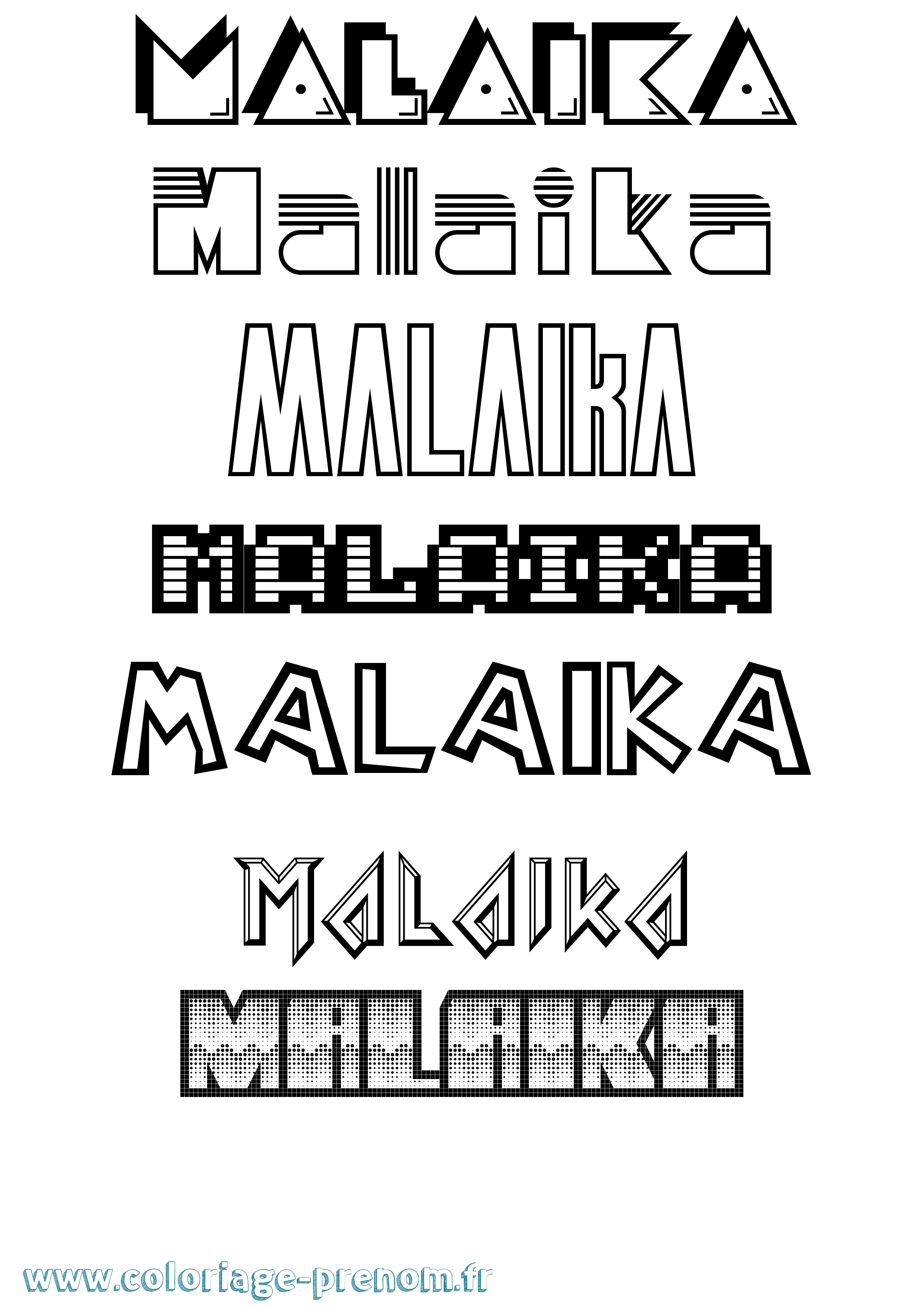 Coloriage Malaika Jeux Vidéos Coloriage prénom Malaika Jeux Vidéos