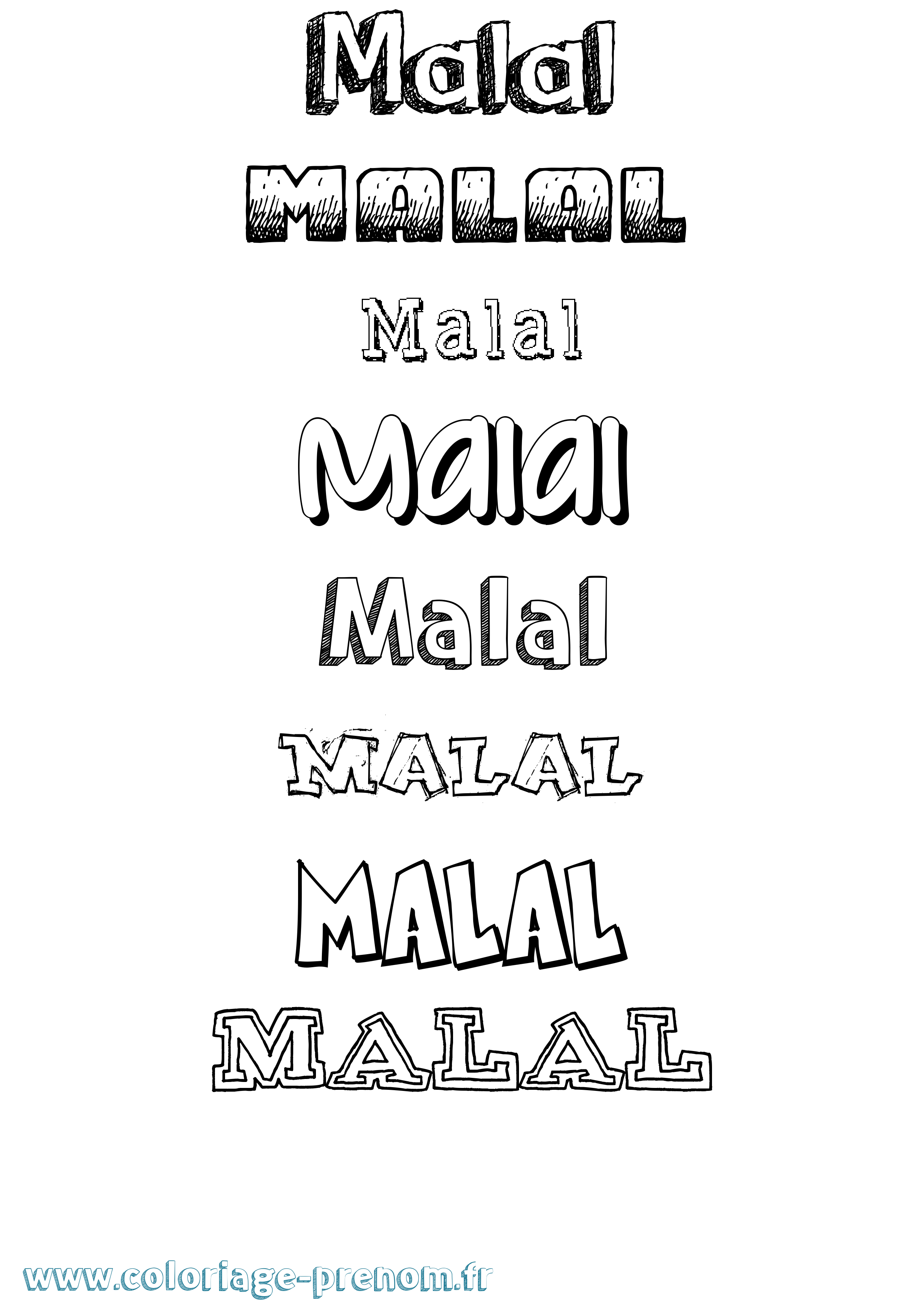 Coloriage Malal Dessiné Coloriage prénom Malal Dessiné