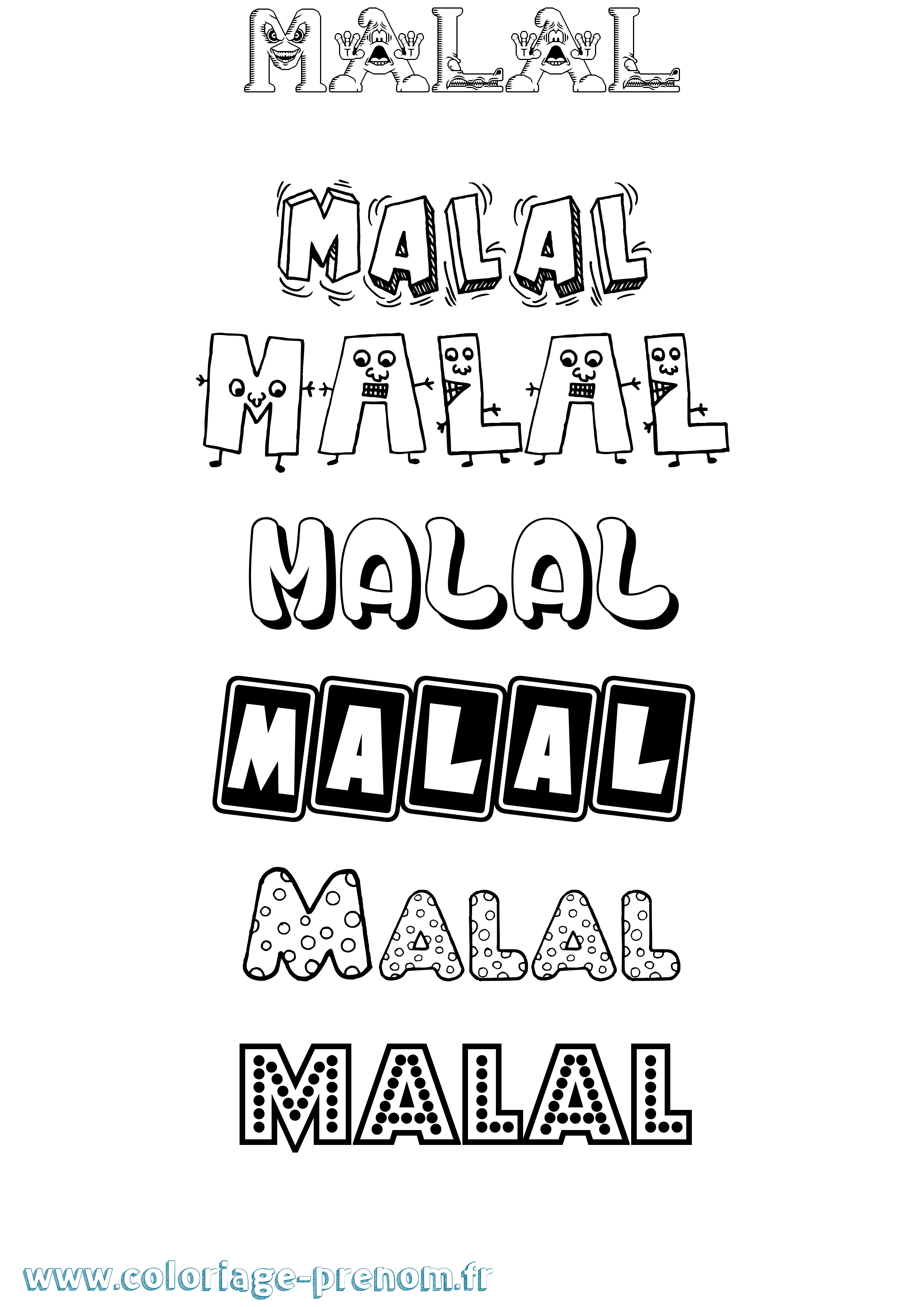 Coloriage Malal Fun Coloriage prénom Malal Fun