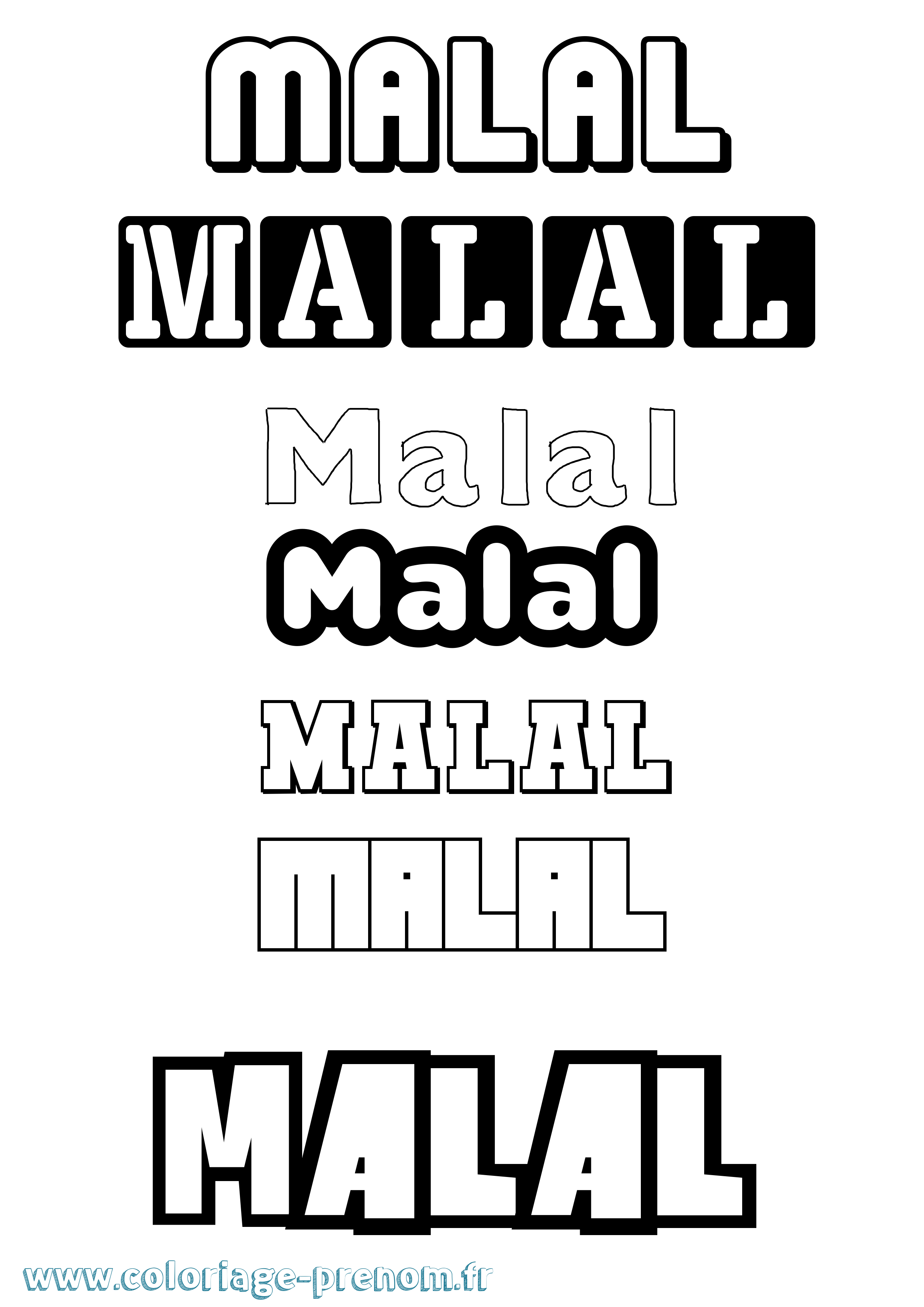 Coloriage Malal Simple Coloriage prénom Malal Simple