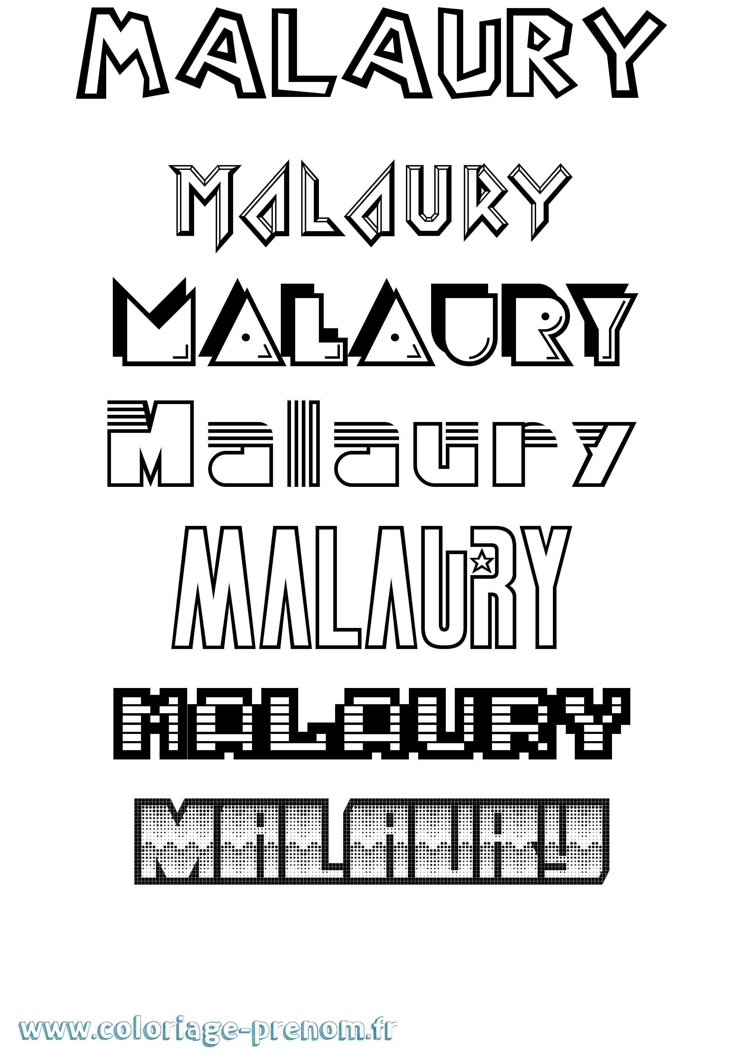 Coloriage Malaury Jeux Vidéos Coloriage prénom Malaury Jeux Vidéos