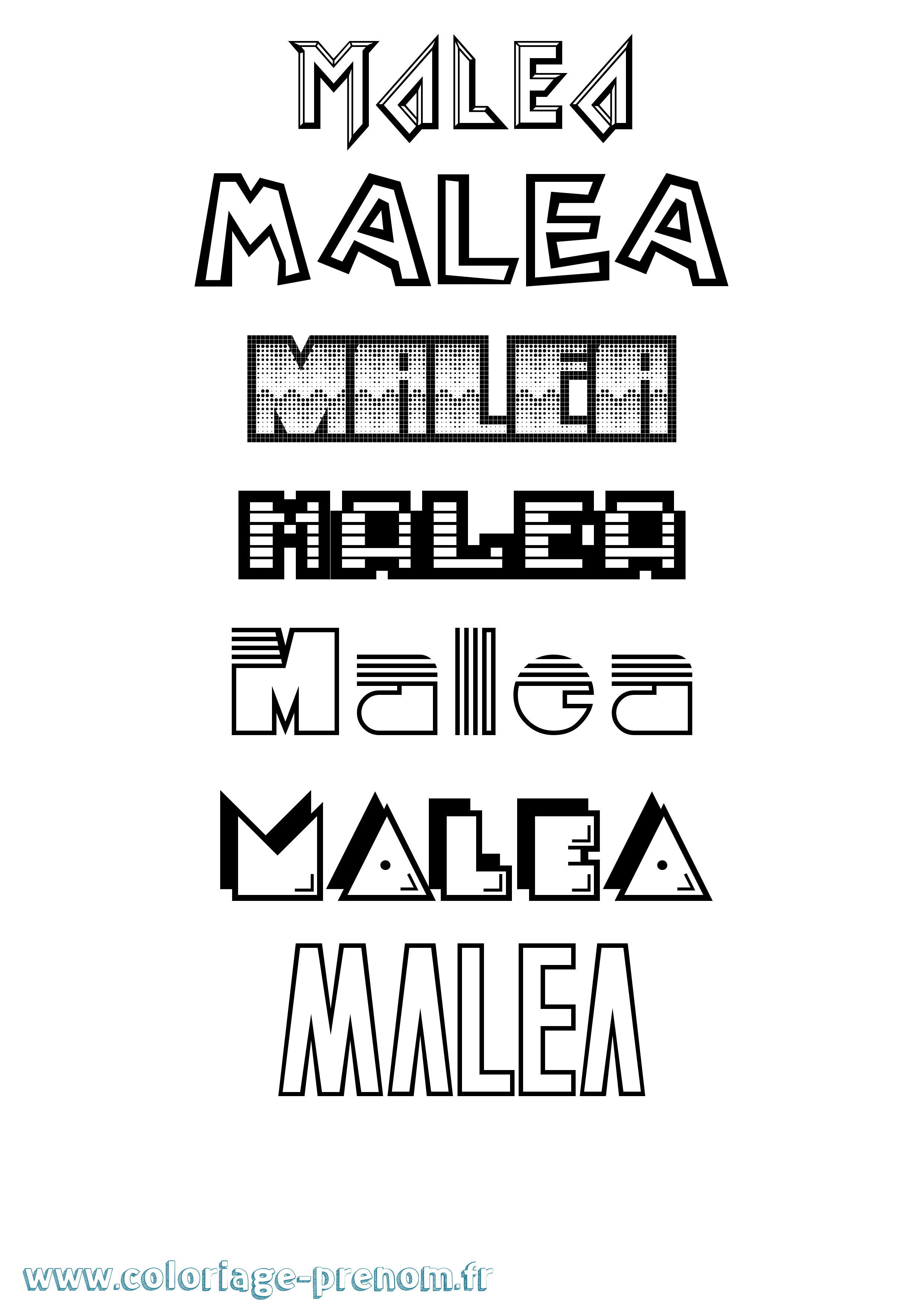 Coloriage Malea Jeux Vidéos Coloriage prénom Malea Jeux Vidéos