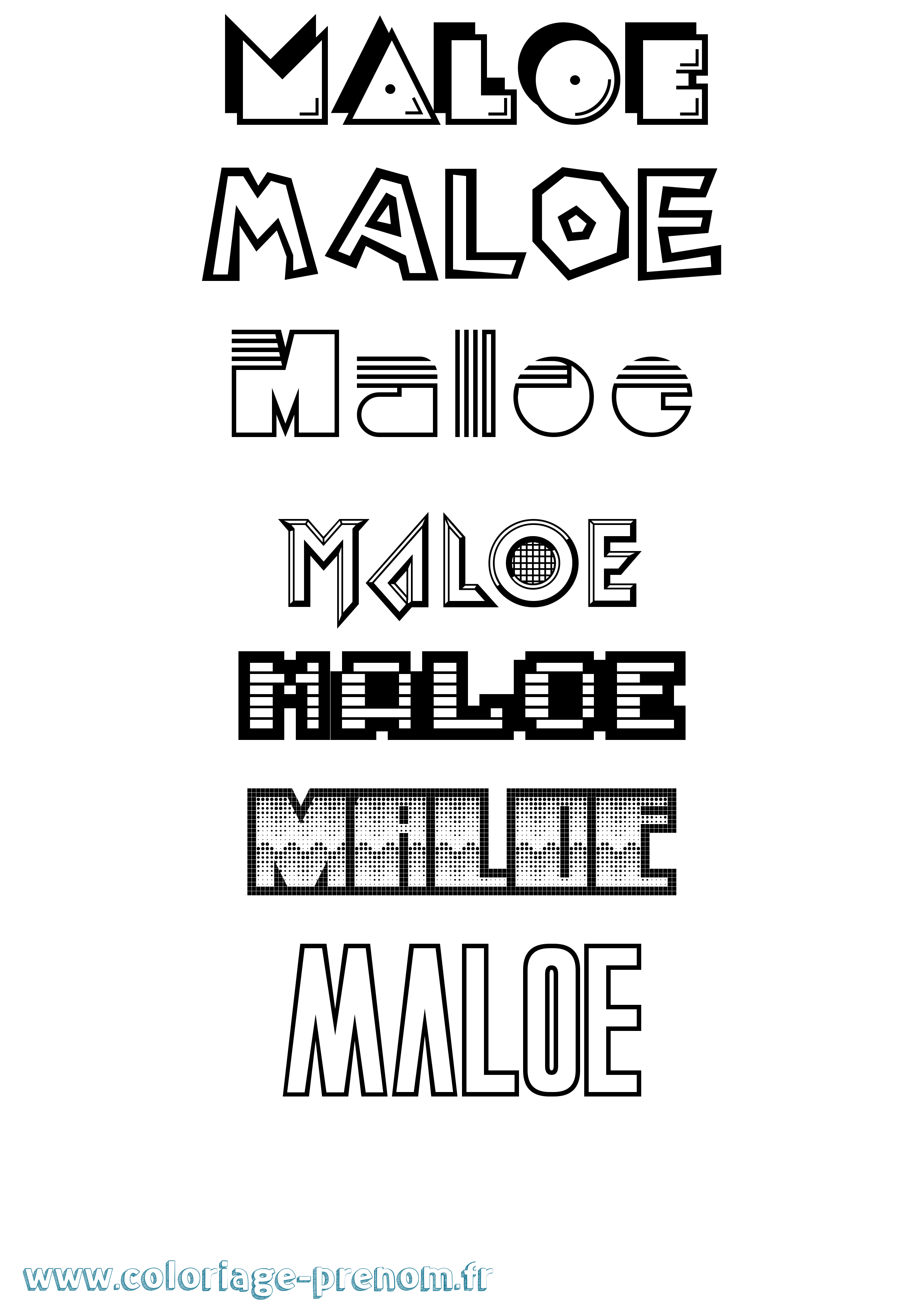 Coloriage Maloe Jeux Vidéos Coloriage prénom Maloe Jeux Vidéos