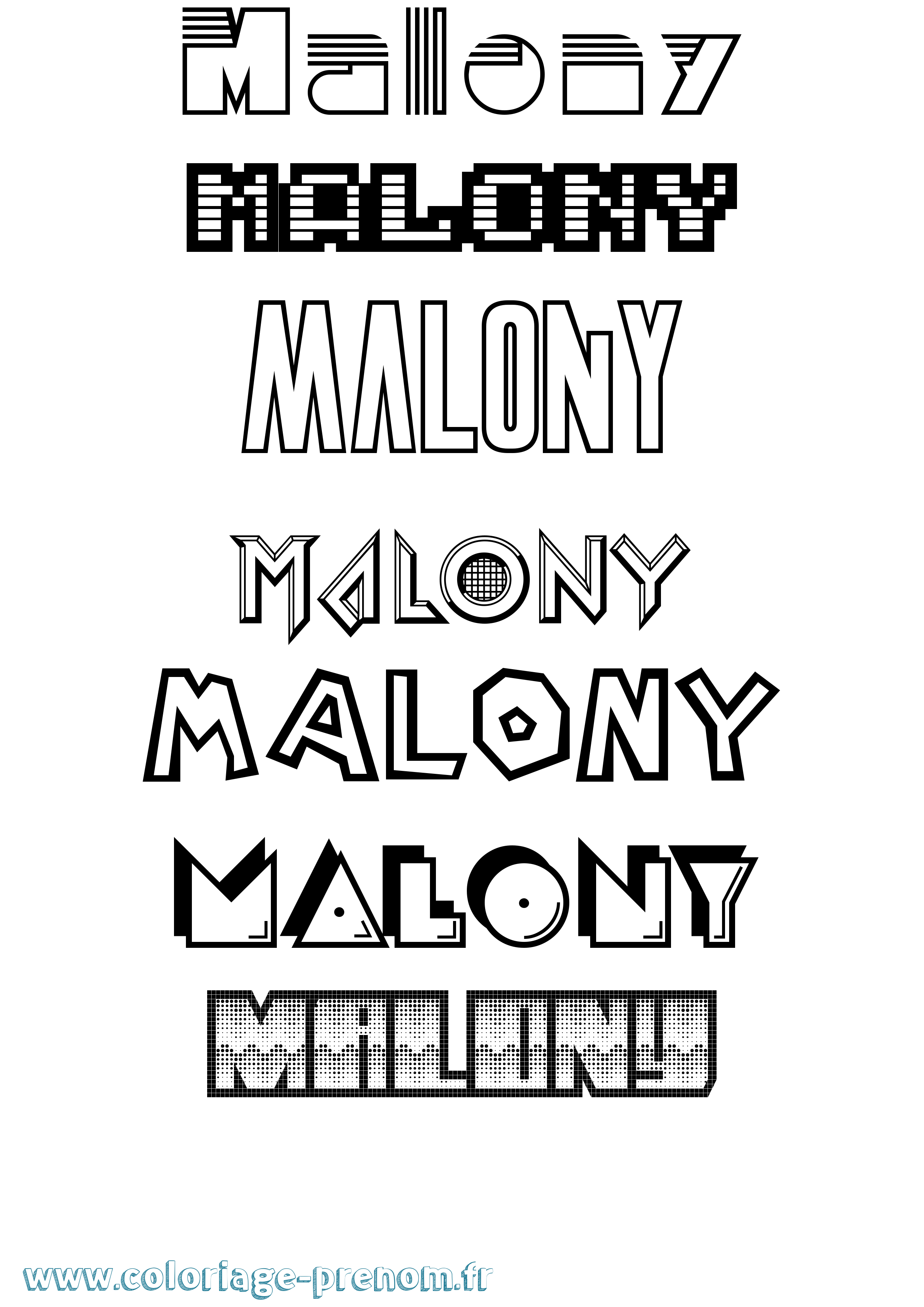 Coloriage Malony Jeux Vidéos Coloriage prénom Malony Jeux Vidéos