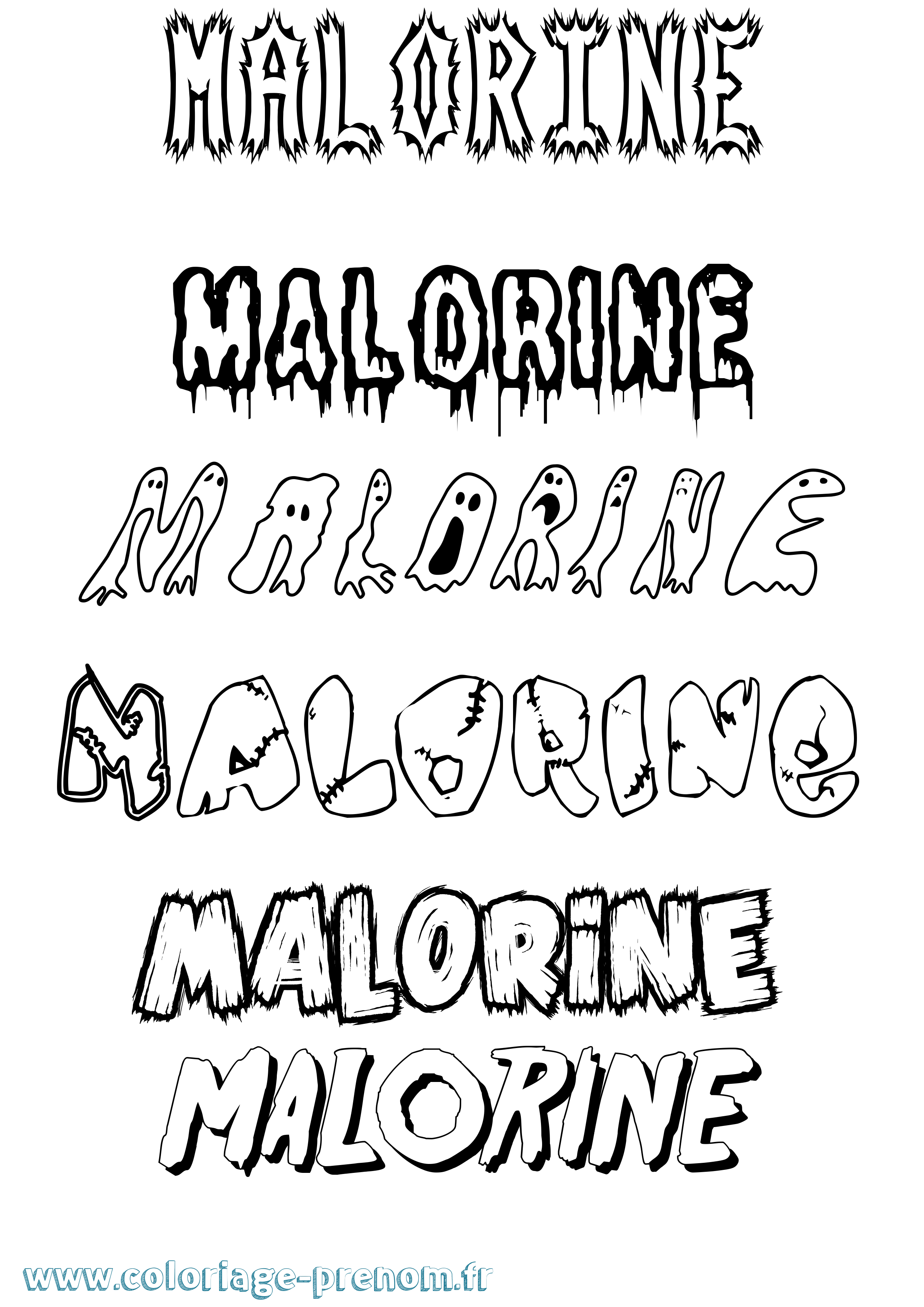 Coloriage Malorine Frisson Coloriage prénom Malorine Frisson