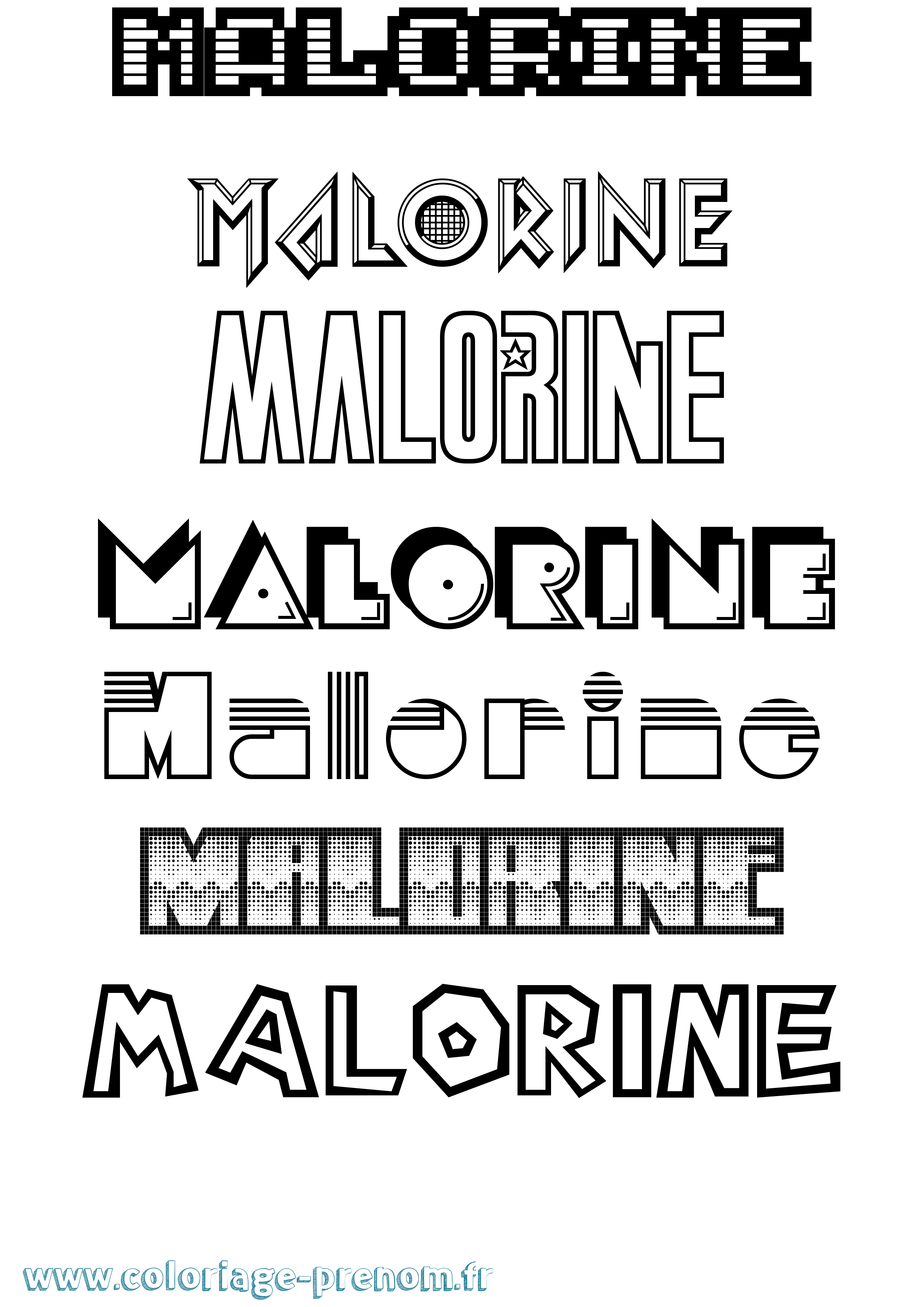 Coloriage Malorine Jeux Vidéos Coloriage prénom Malorine Jeux Vidéos