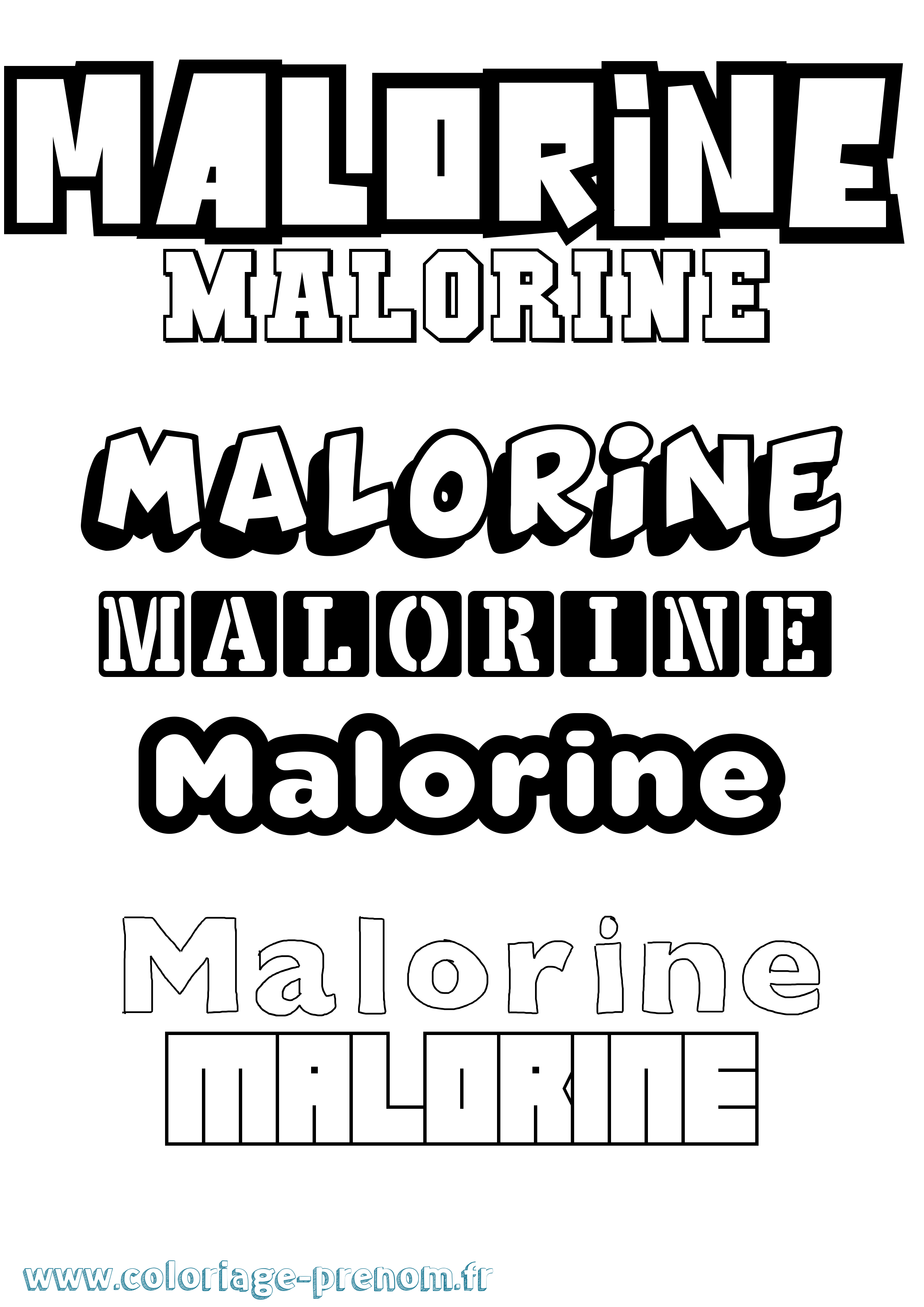 Coloriage Malorine Simple Coloriage prénom Malorine Simple