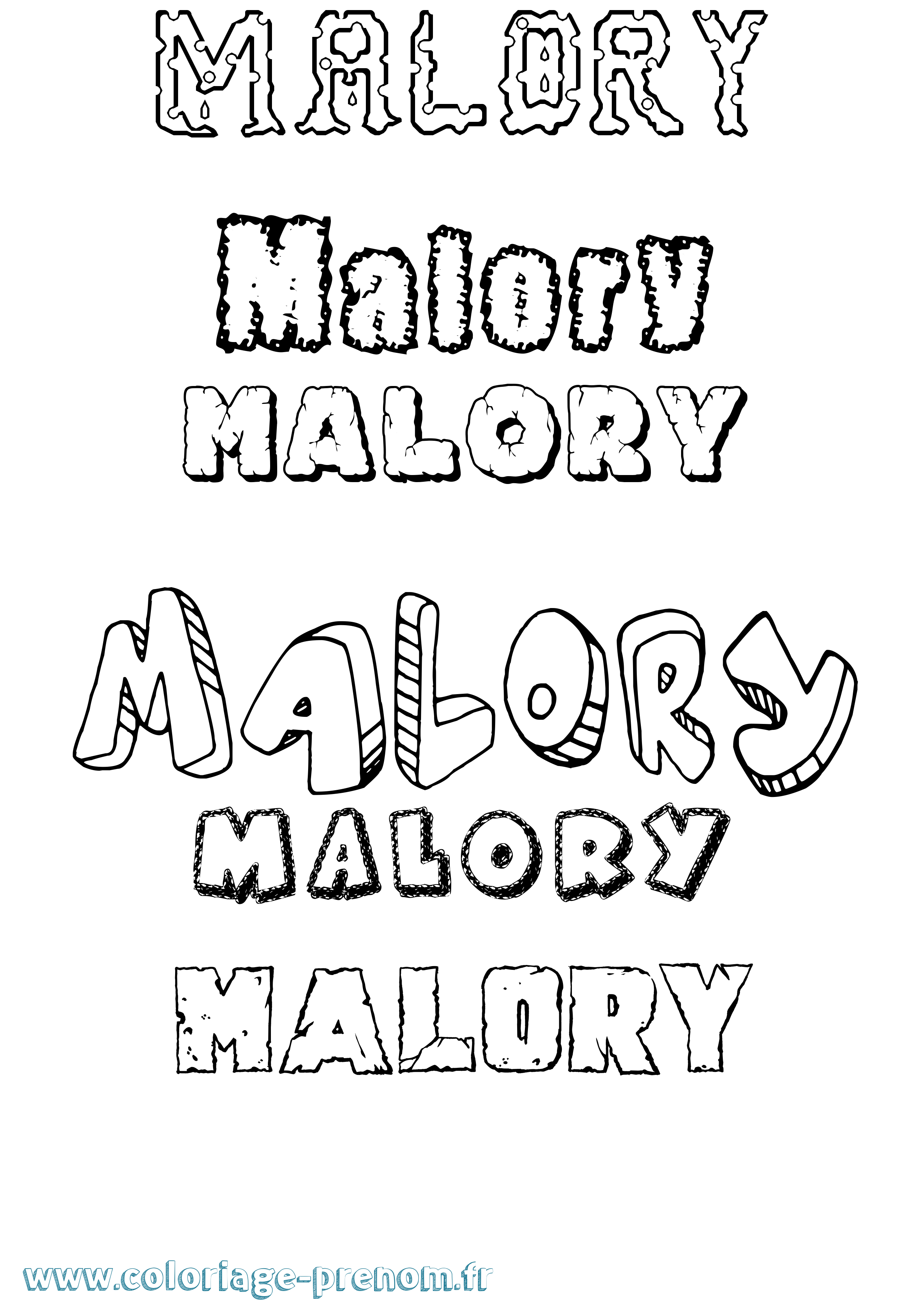 Coloriage Malory Destructuré Coloriage prénom Malory Destructuré