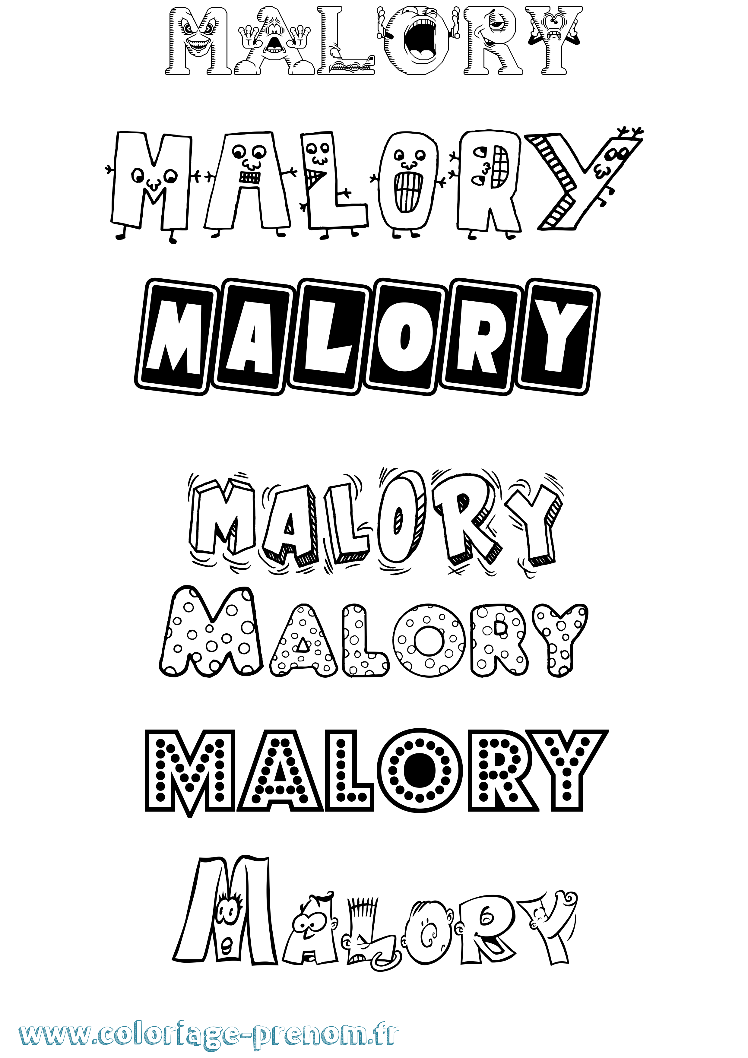 Coloriage Malory Fun Coloriage prénom Malory Fun