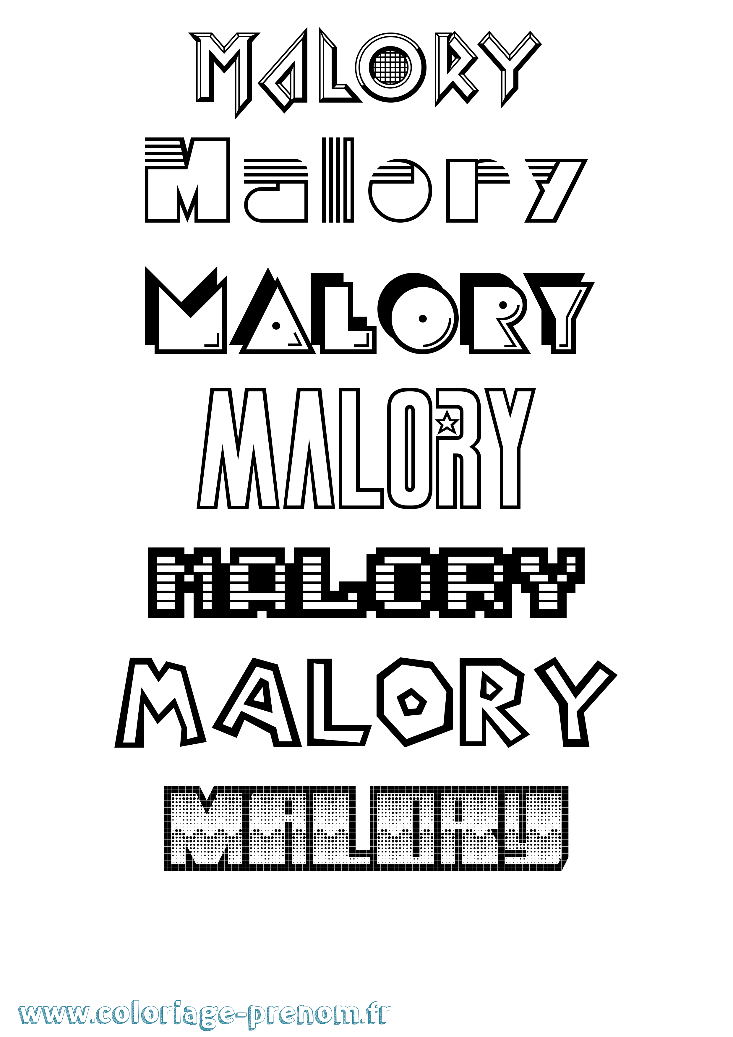 Coloriage Malory Jeux Vidéos Coloriage prénom Malory Jeux Vidéos