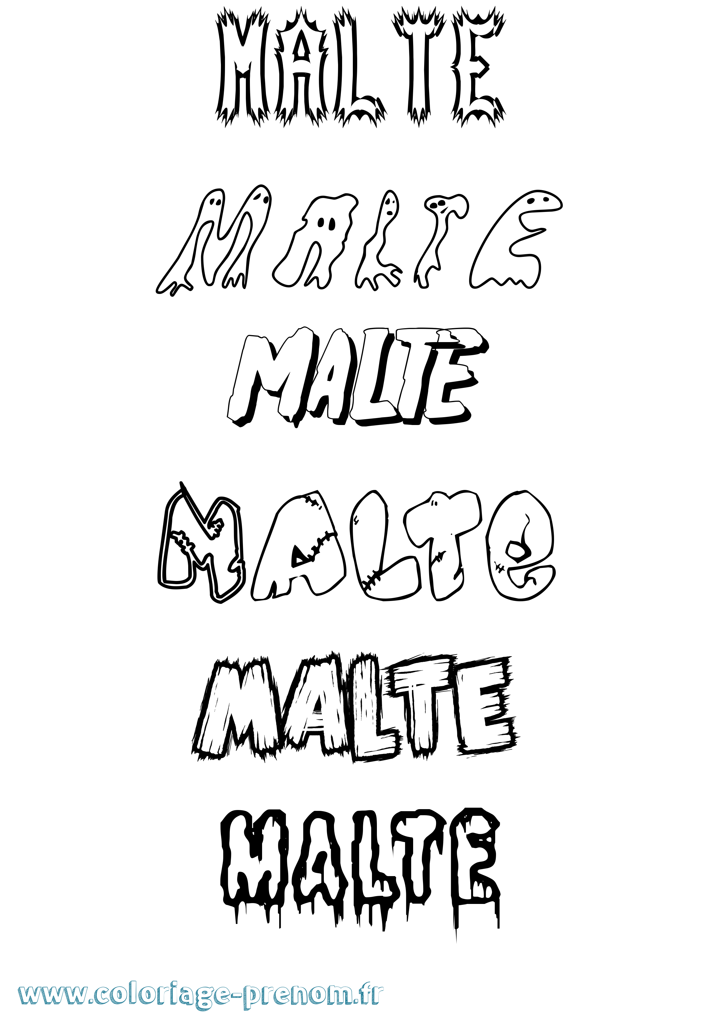 Coloriage Malte Frisson Coloriage prénom Malte Frisson