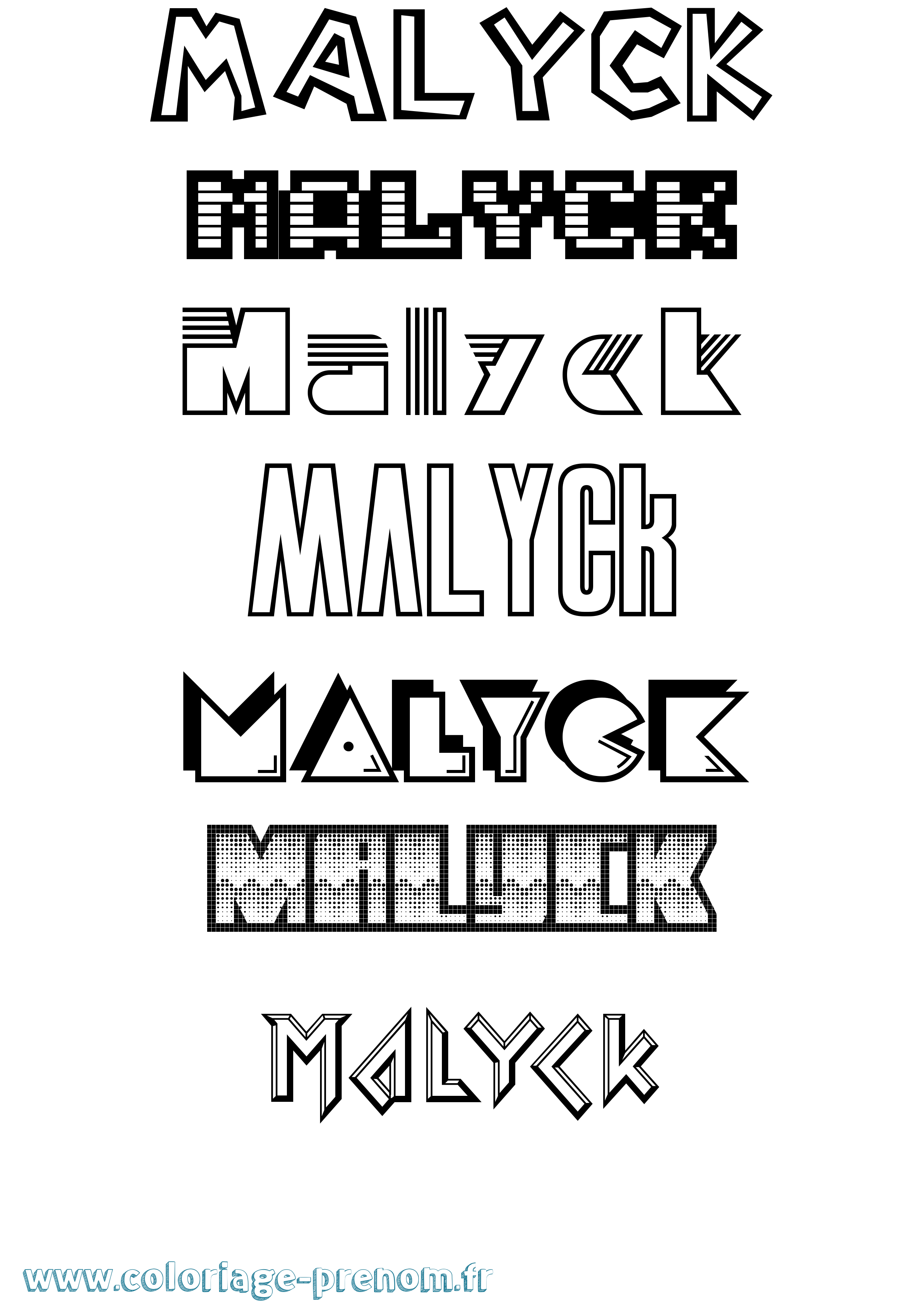 Coloriage Malyck Jeux Vidéos Coloriage prénom Malyck Jeux Vidéos