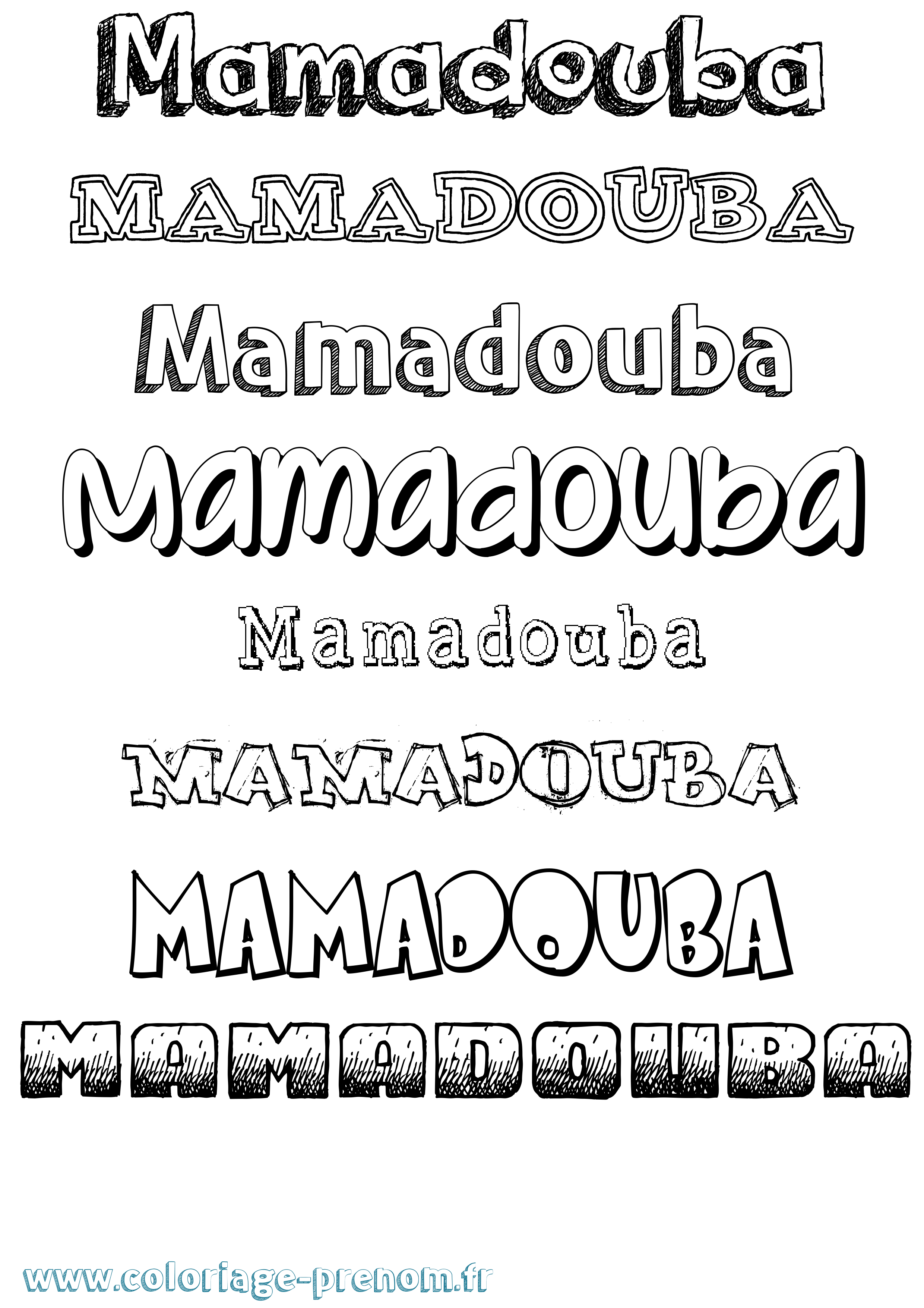 Coloriage Mamadouba Dessiné Coloriage prénom Mamadouba Dessiné