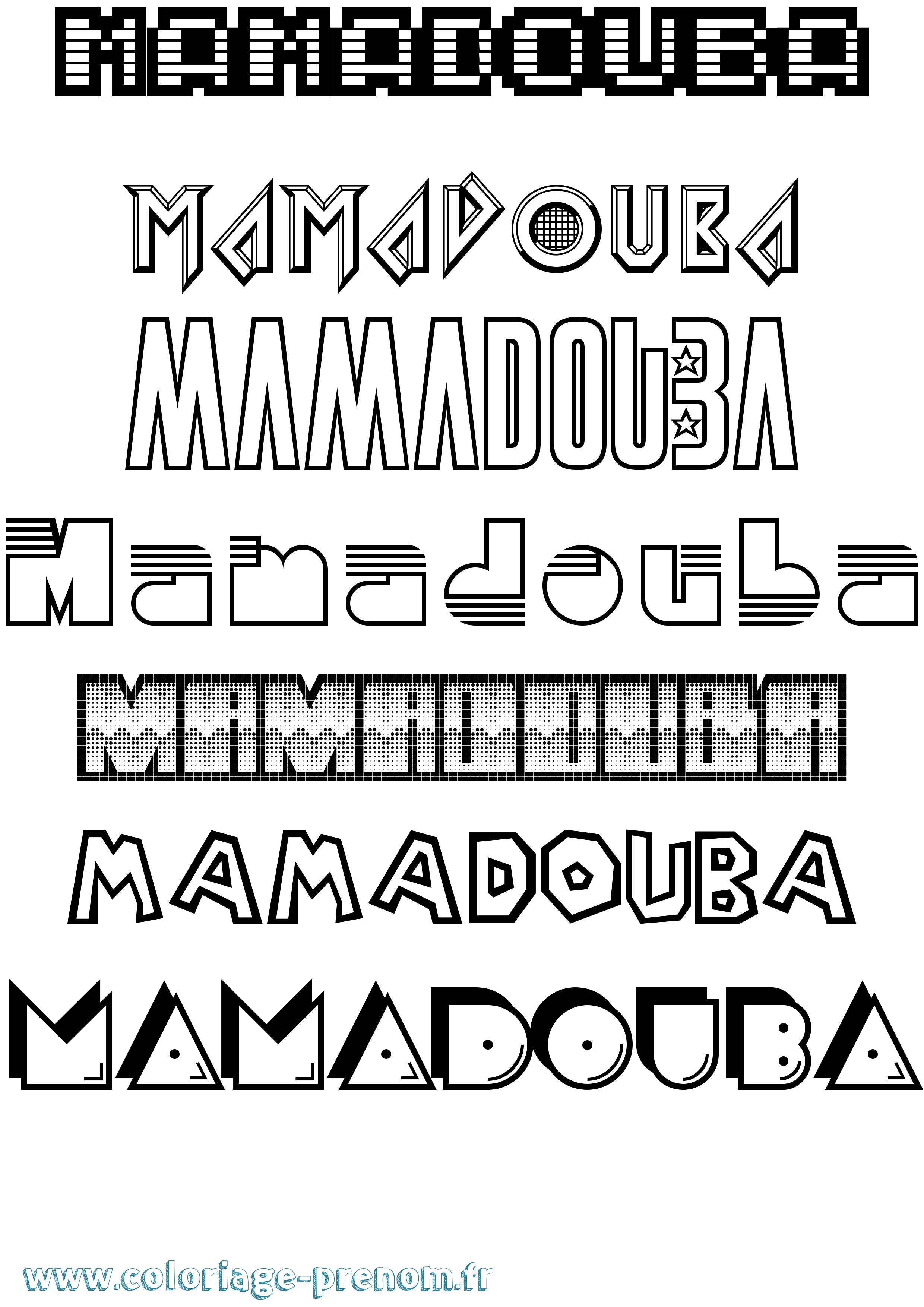 Coloriage Mamadouba Jeux Vidéos Coloriage prénom Mamadouba Jeux Vidéos