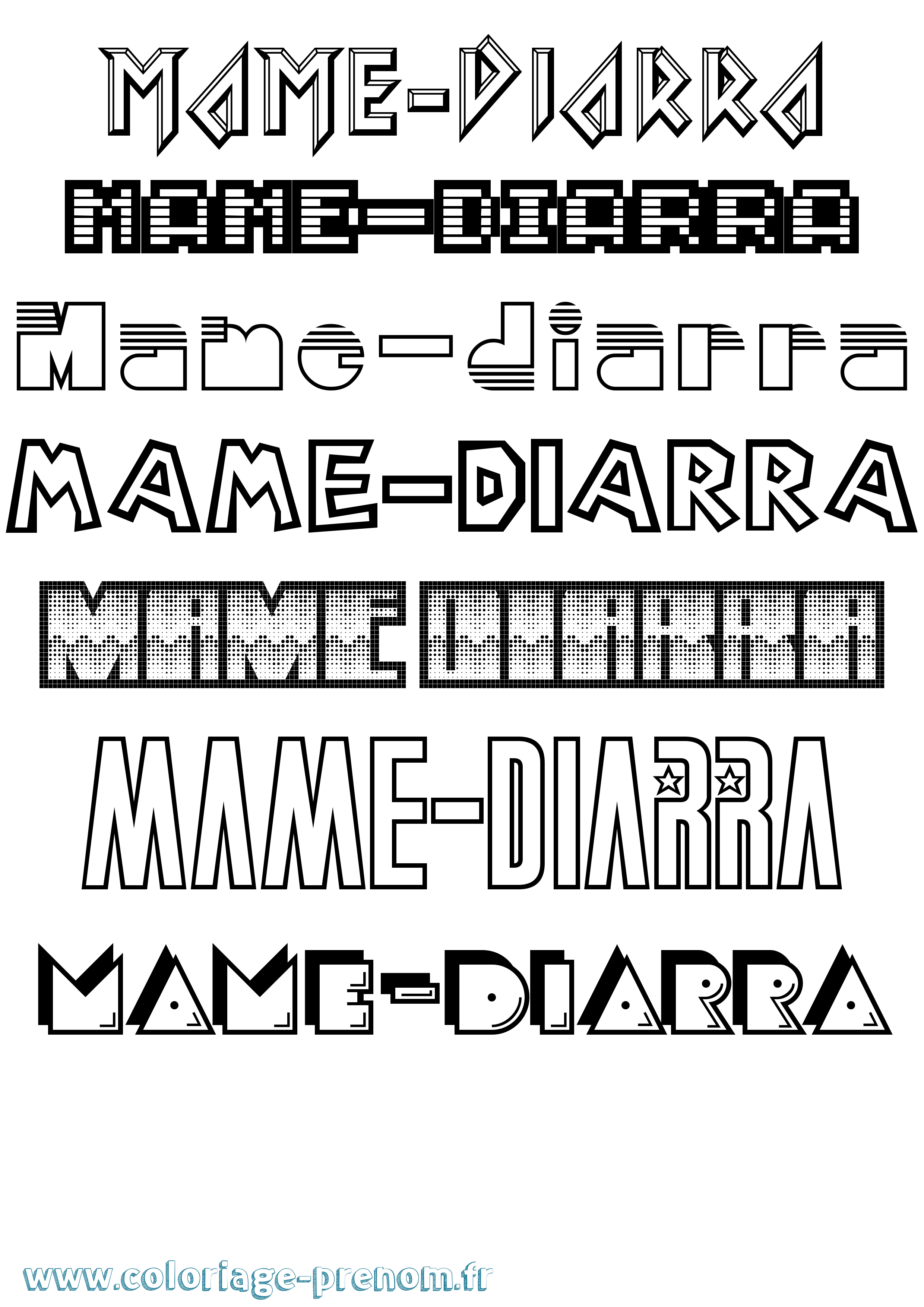 Coloriage Mame-Diarra Jeux Vidéos Coloriage prénom Mame-Diarra Jeux Vidéos