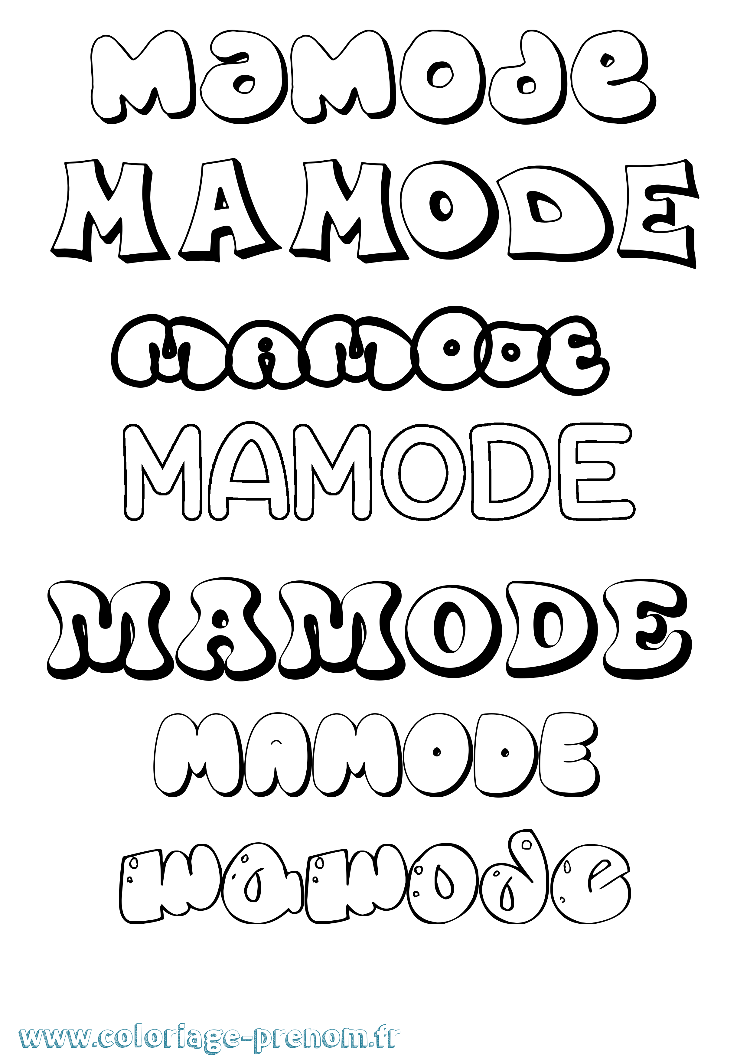 Coloriage Mamode Bubble Coloriage prénom Mamode Bubble