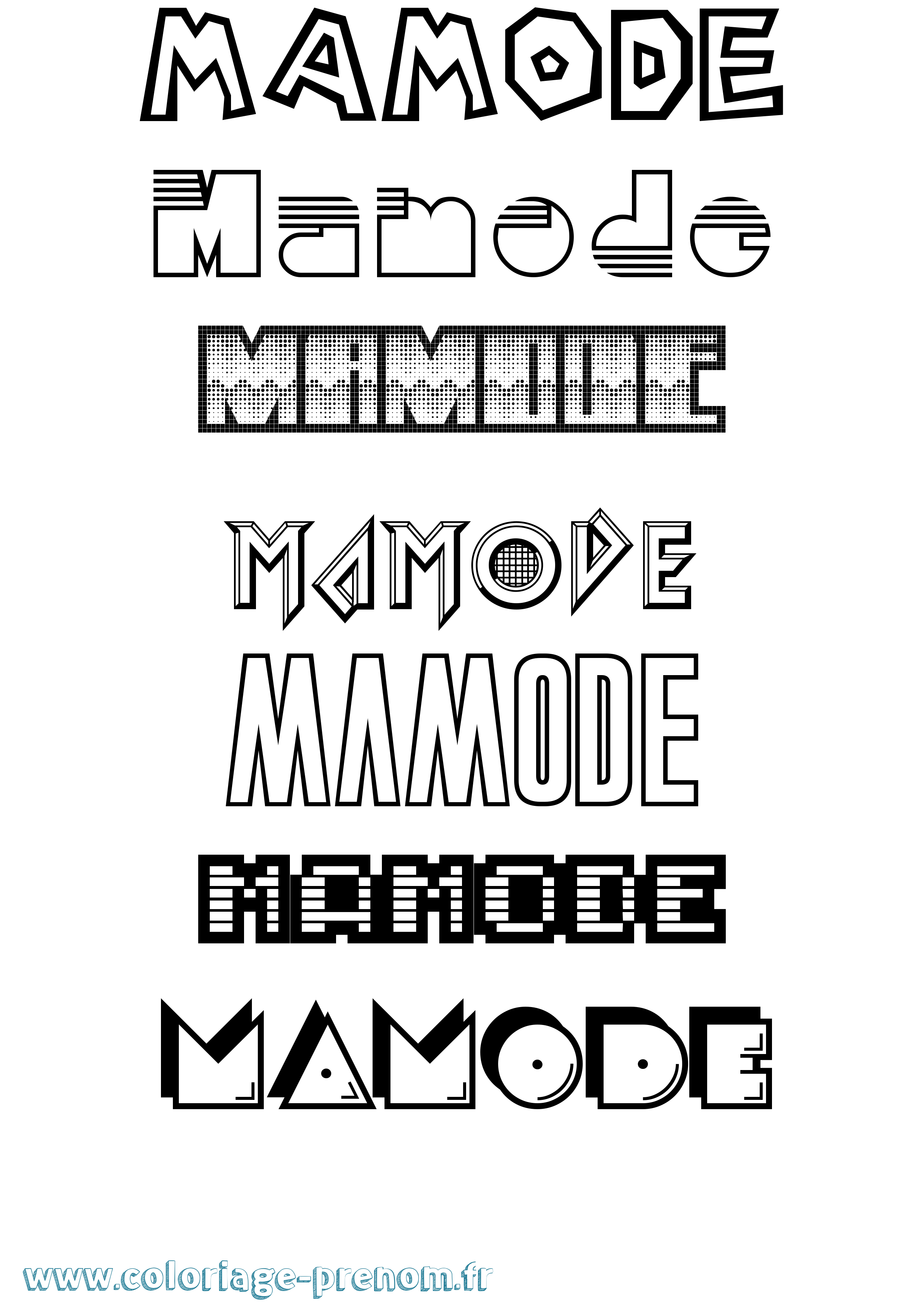 Coloriage Mamode Jeux Vidéos Coloriage prénom Mamode Jeux Vidéos