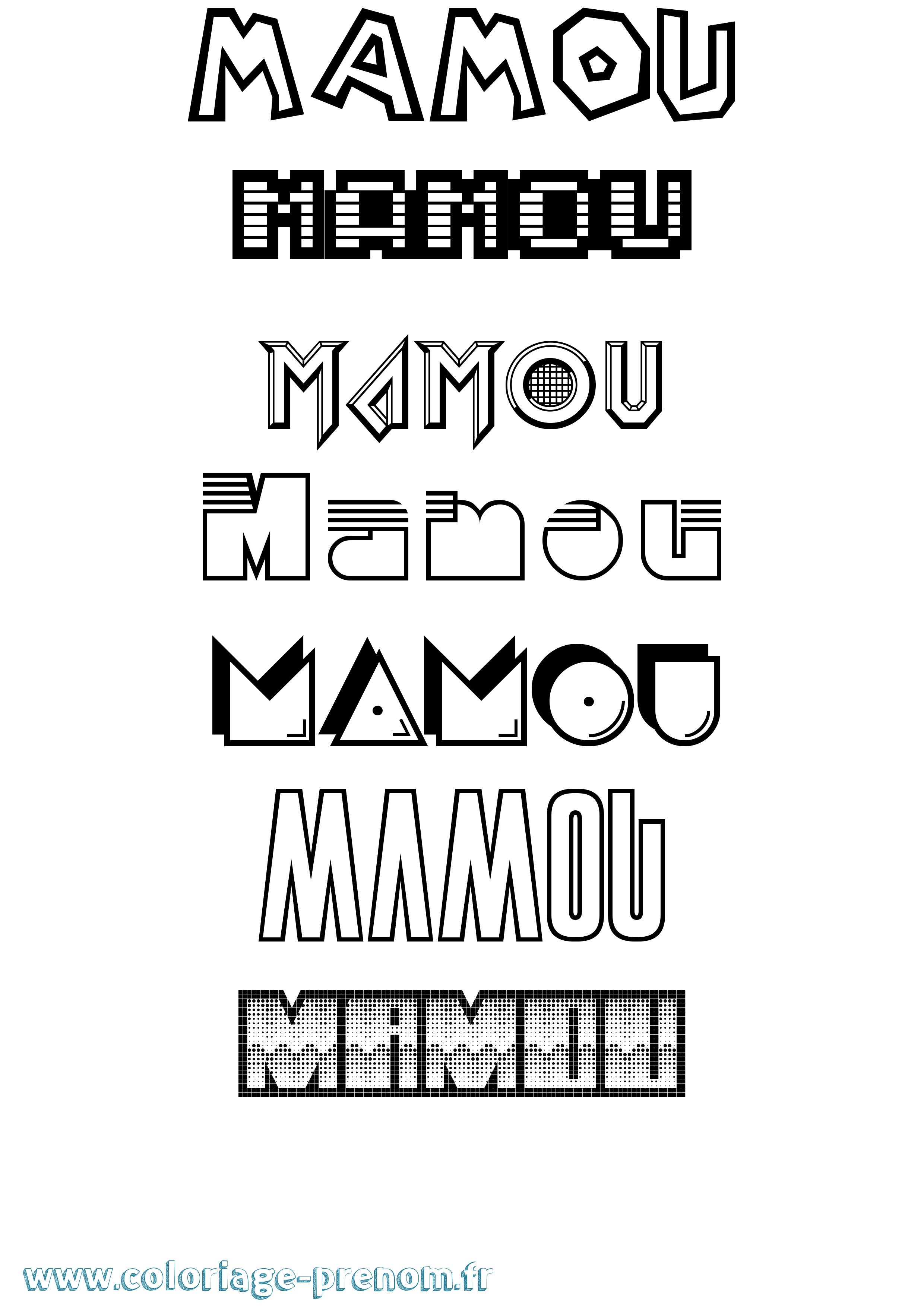 Coloriage Mamou Jeux Vidéos Coloriage prénom Mamou Jeux Vidéos
