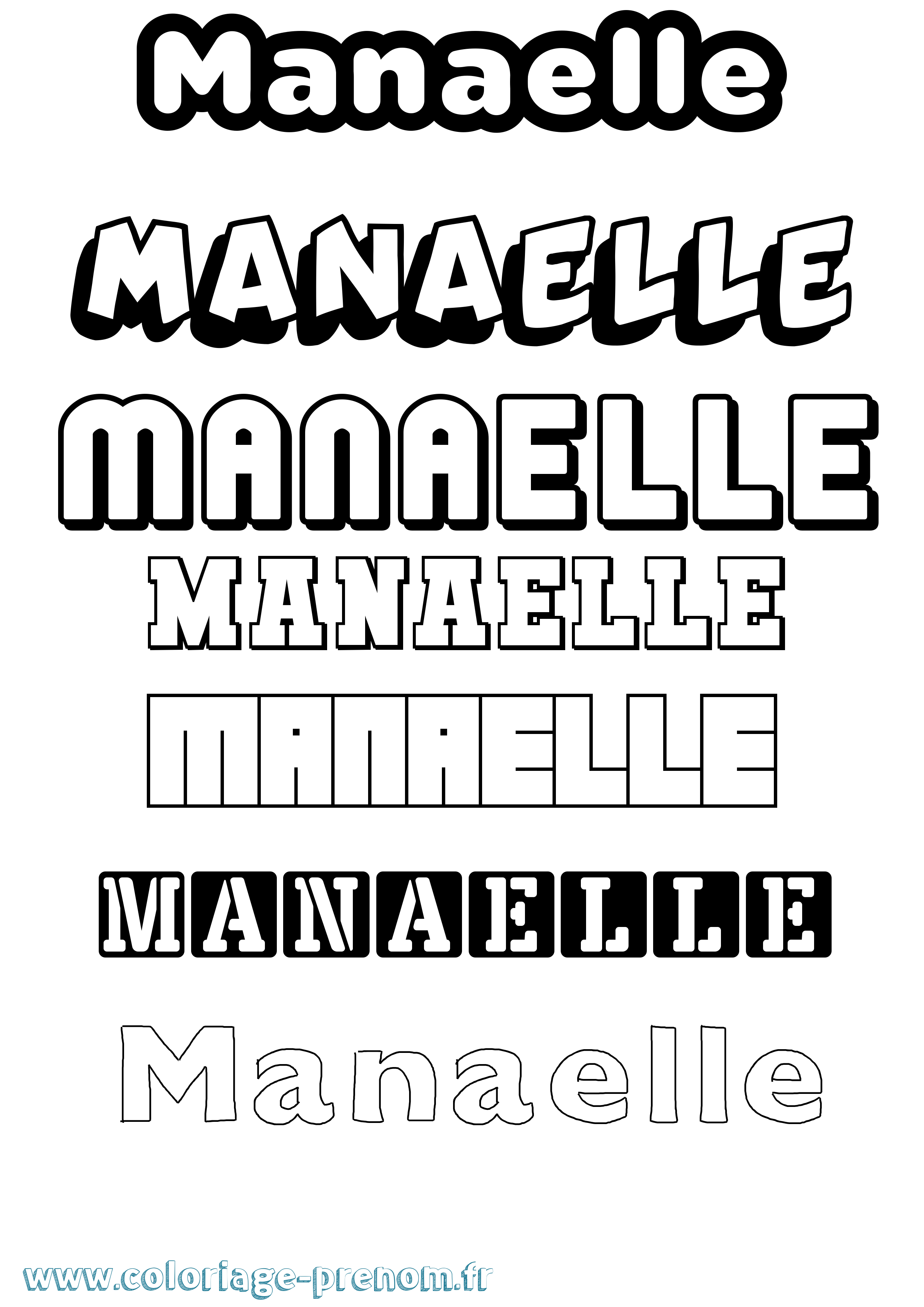 Coloriage Manaelle Simple Coloriage prénom Manaelle Simple