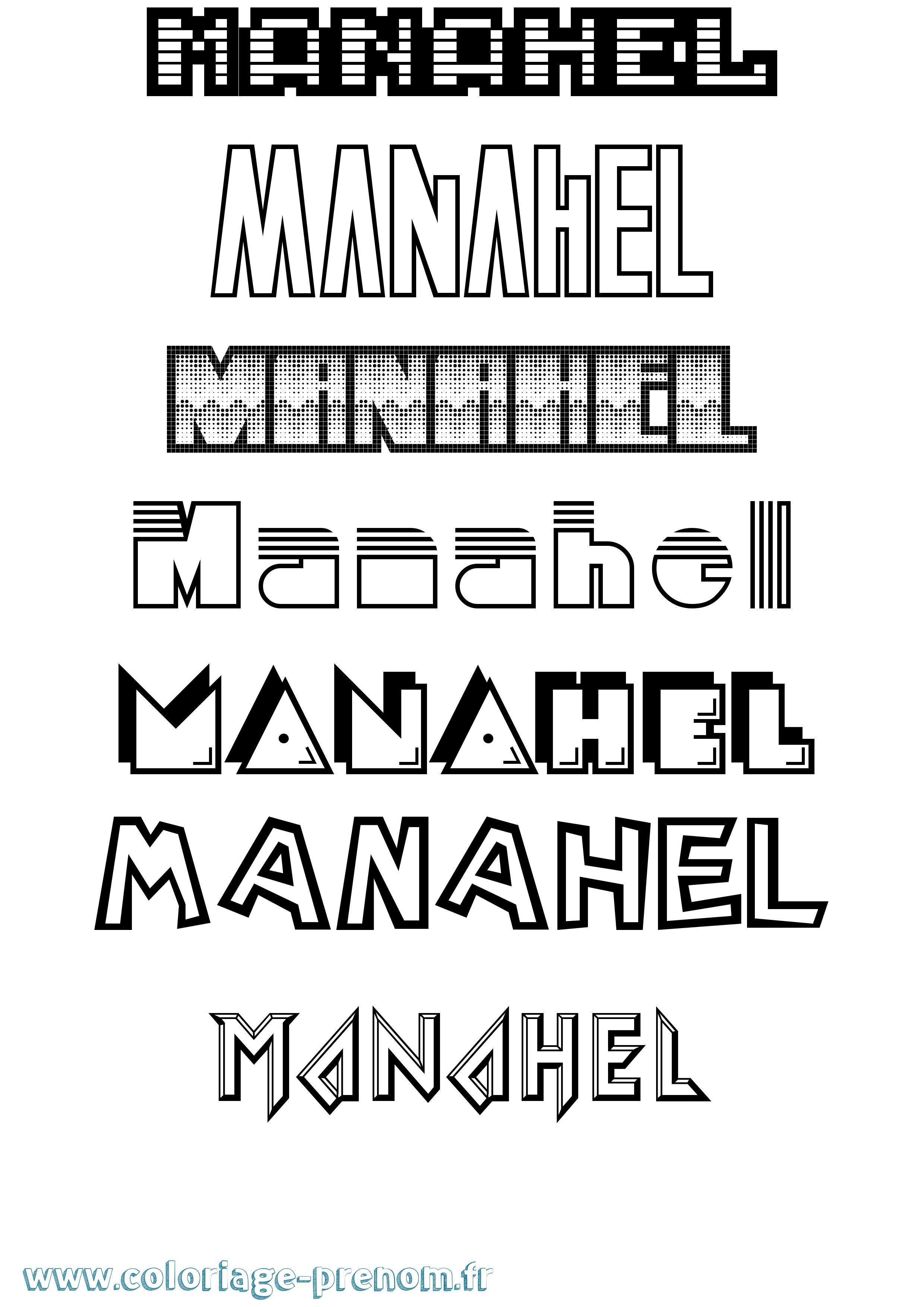 Coloriage Manahel Jeux Vidéos Coloriage prénom Manahel Jeux Vidéos