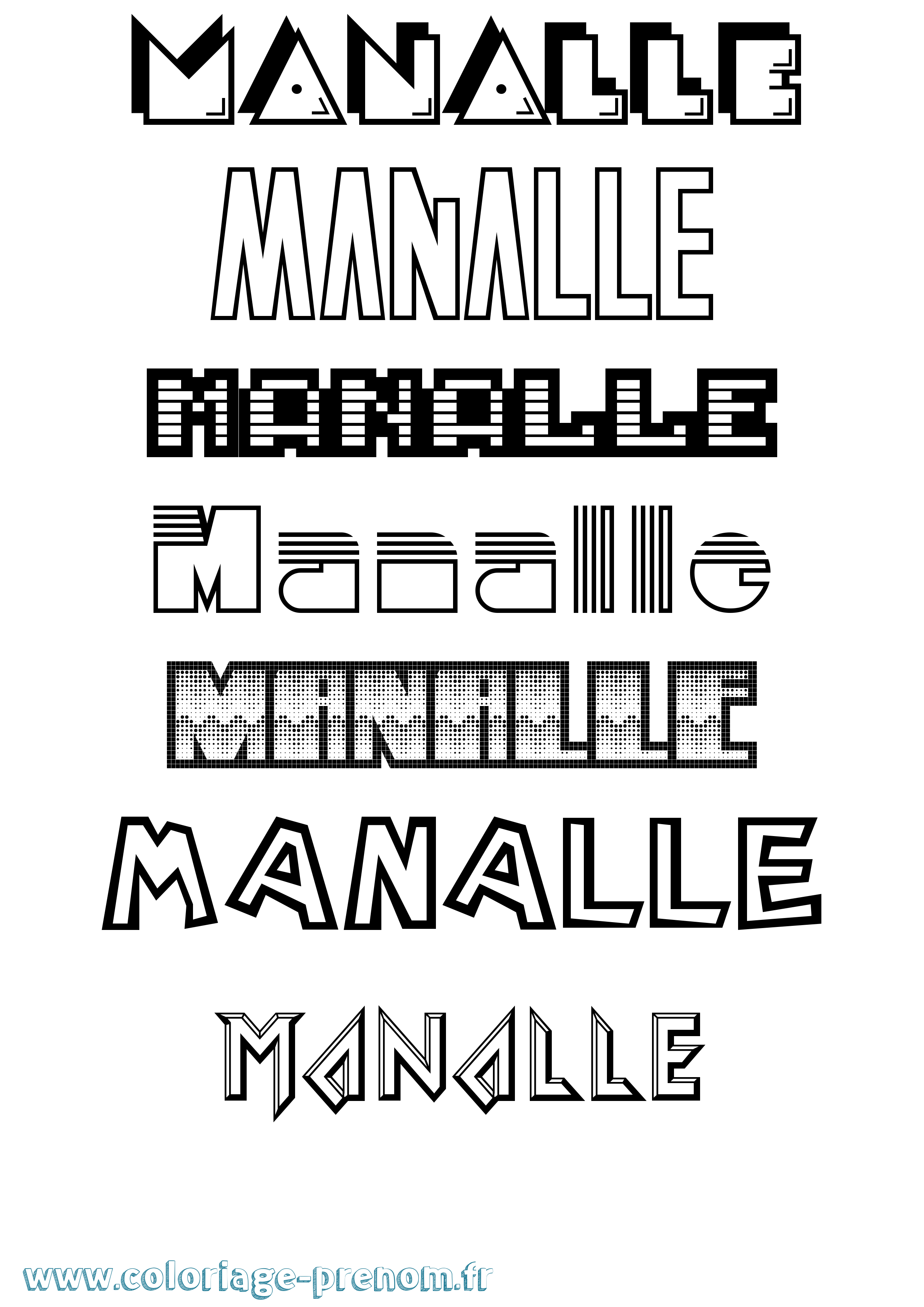 Coloriage Manalle Jeux Vidéos Coloriage prénom Manalle Jeux Vidéos