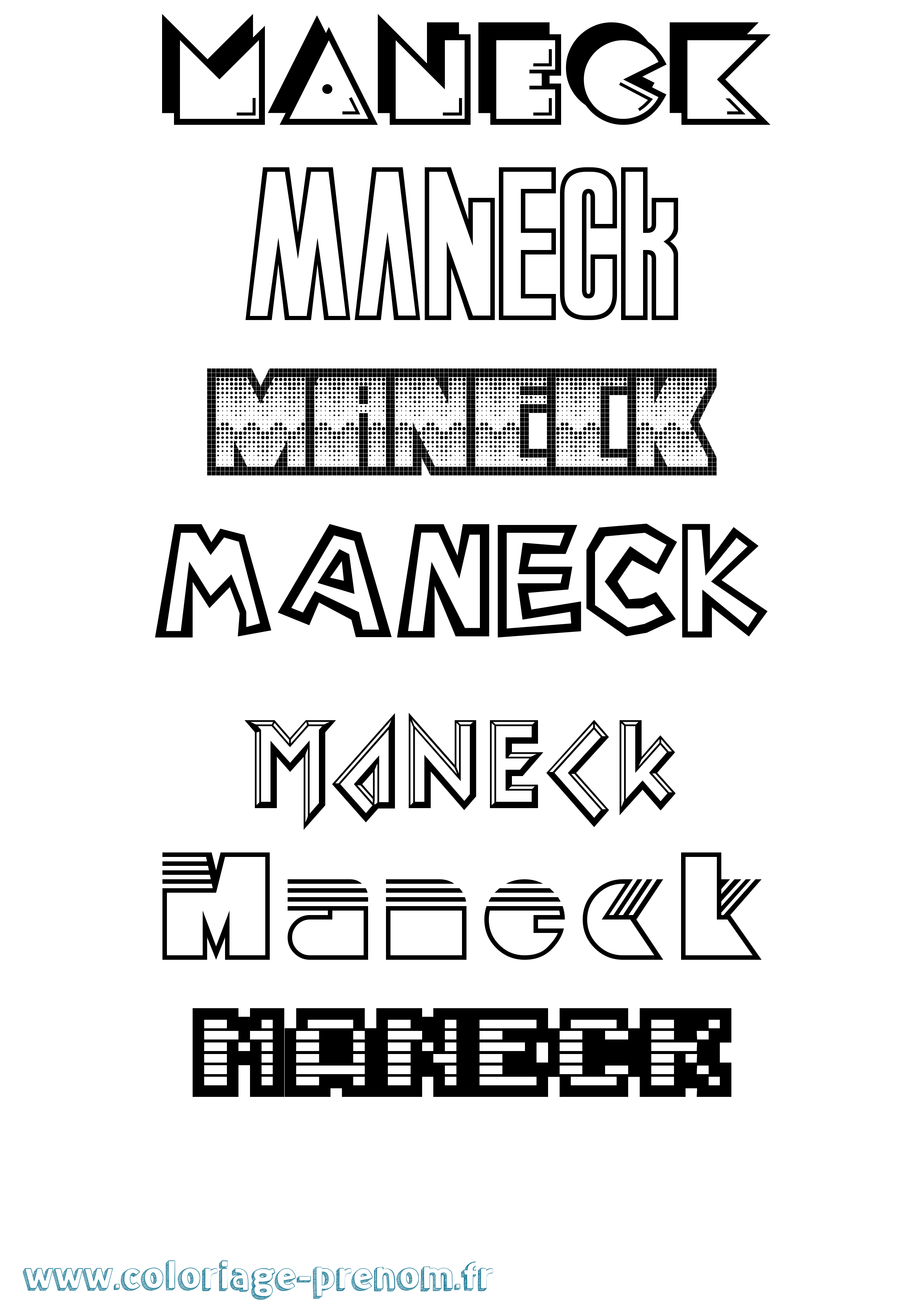 Coloriage Maneck Jeux Vidéos Coloriage prénom Maneck Jeux Vidéos
