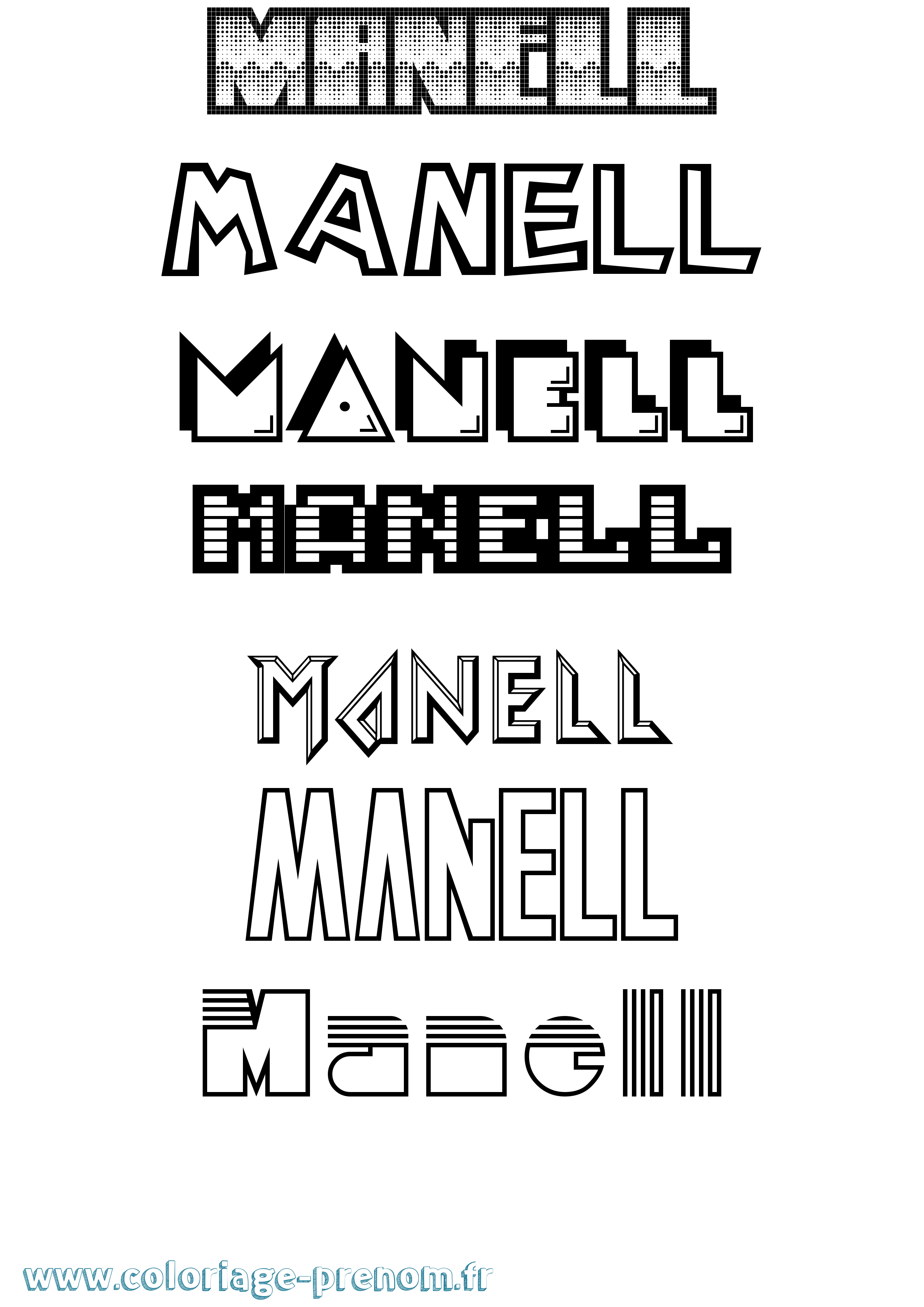 Coloriage Manell Jeux Vidéos Coloriage prénom Manell Jeux Vidéos