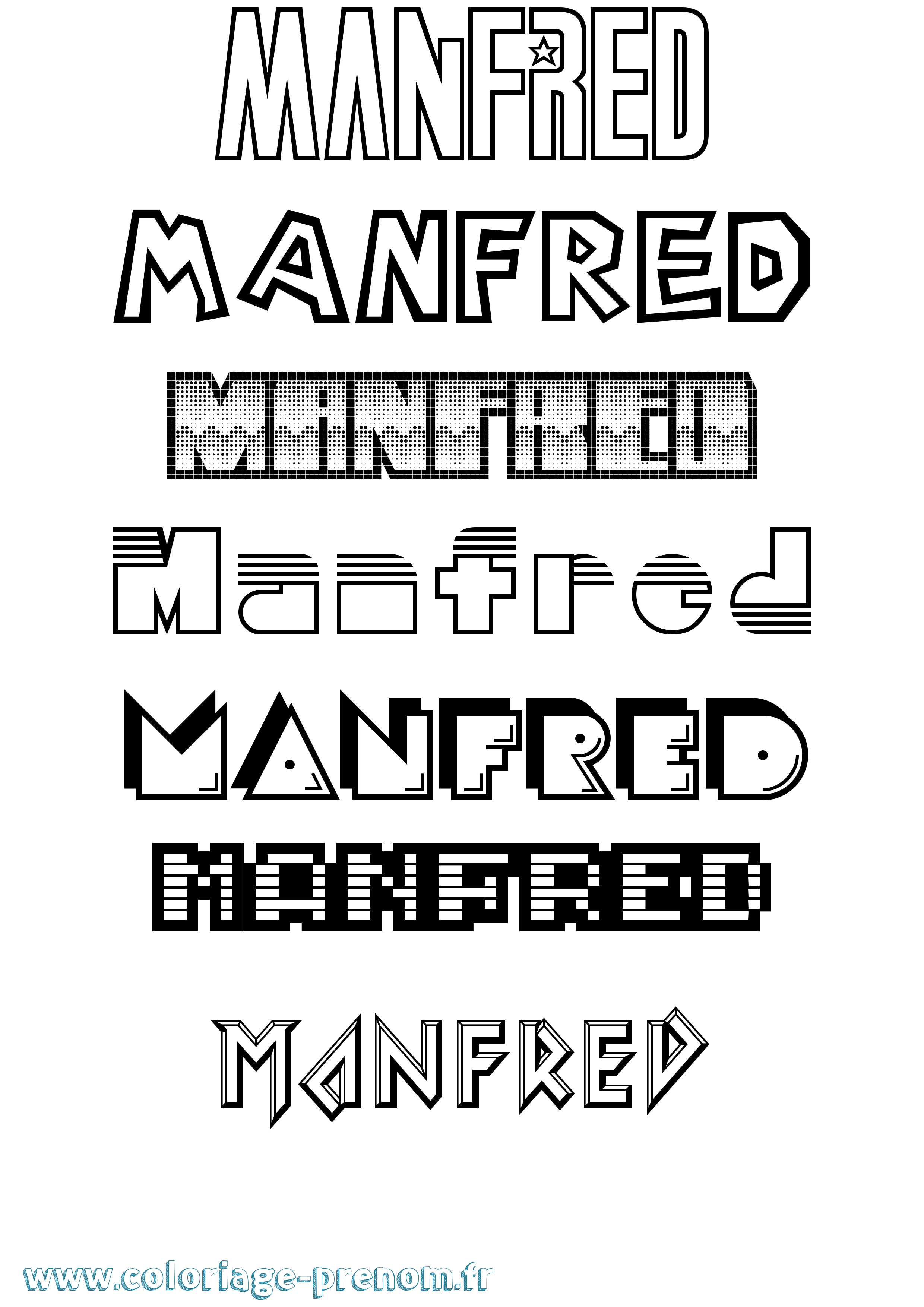 Coloriage Manfred Jeux Vidéos Coloriage prénom Manfred Jeux Vidéos