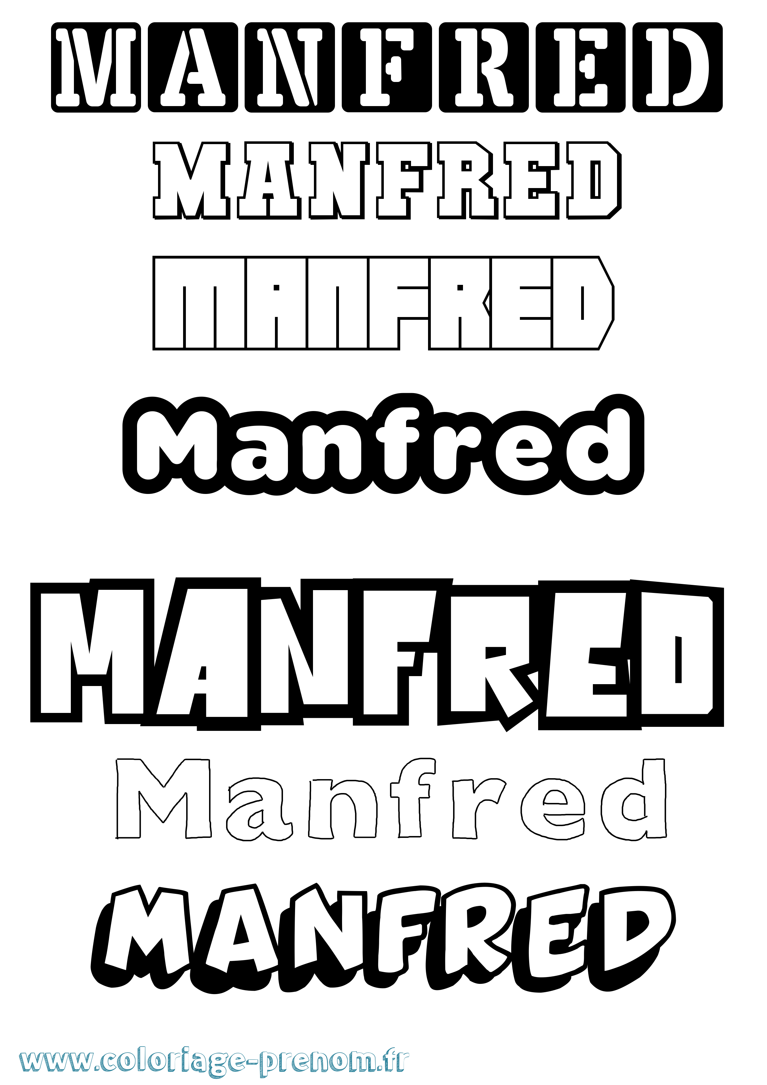 Coloriage Manfred Simple Coloriage prénom Manfred Simple