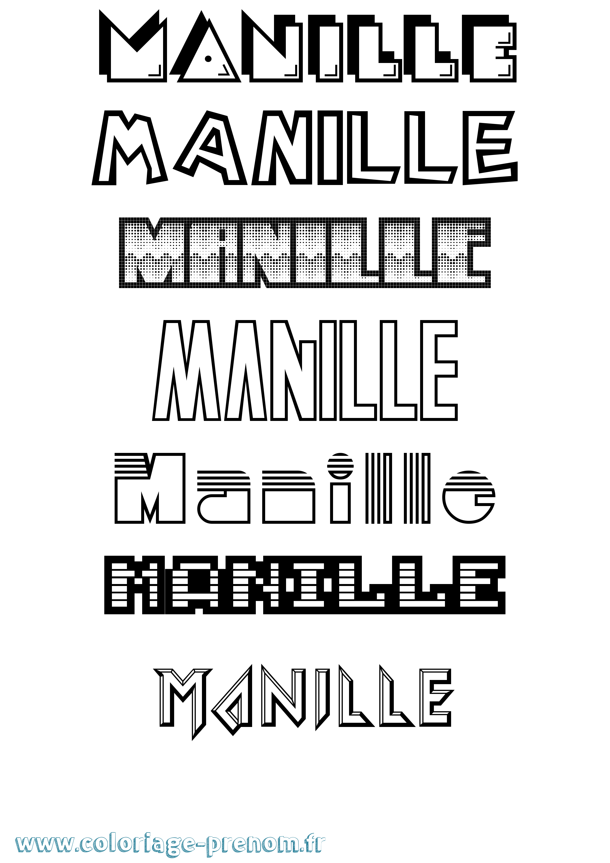 Coloriage Manille Jeux Vidéos Coloriage prénom Manille Jeux Vidéos