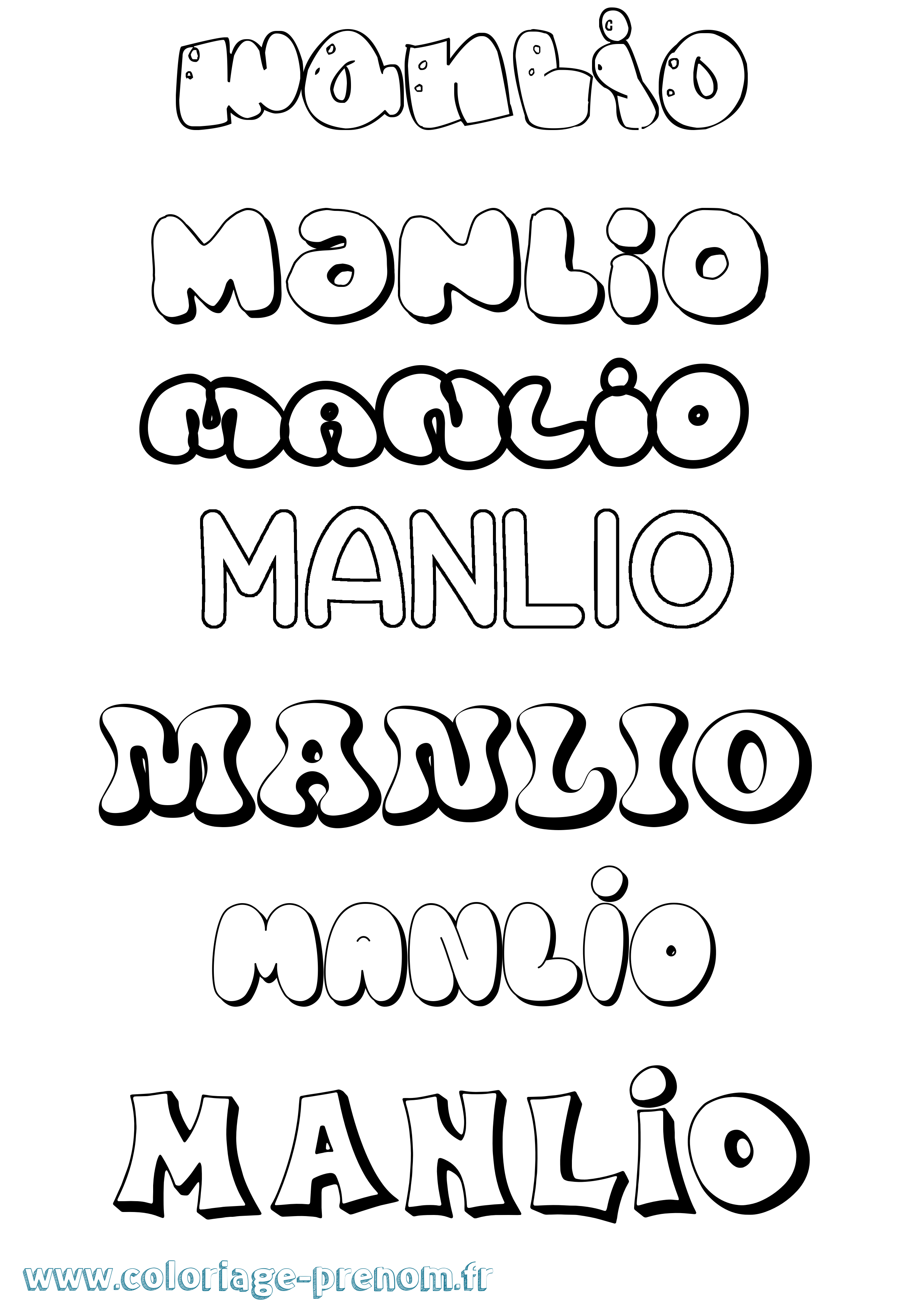 Coloriage Manlio Bubble Coloriage prénom Manlio Bubble