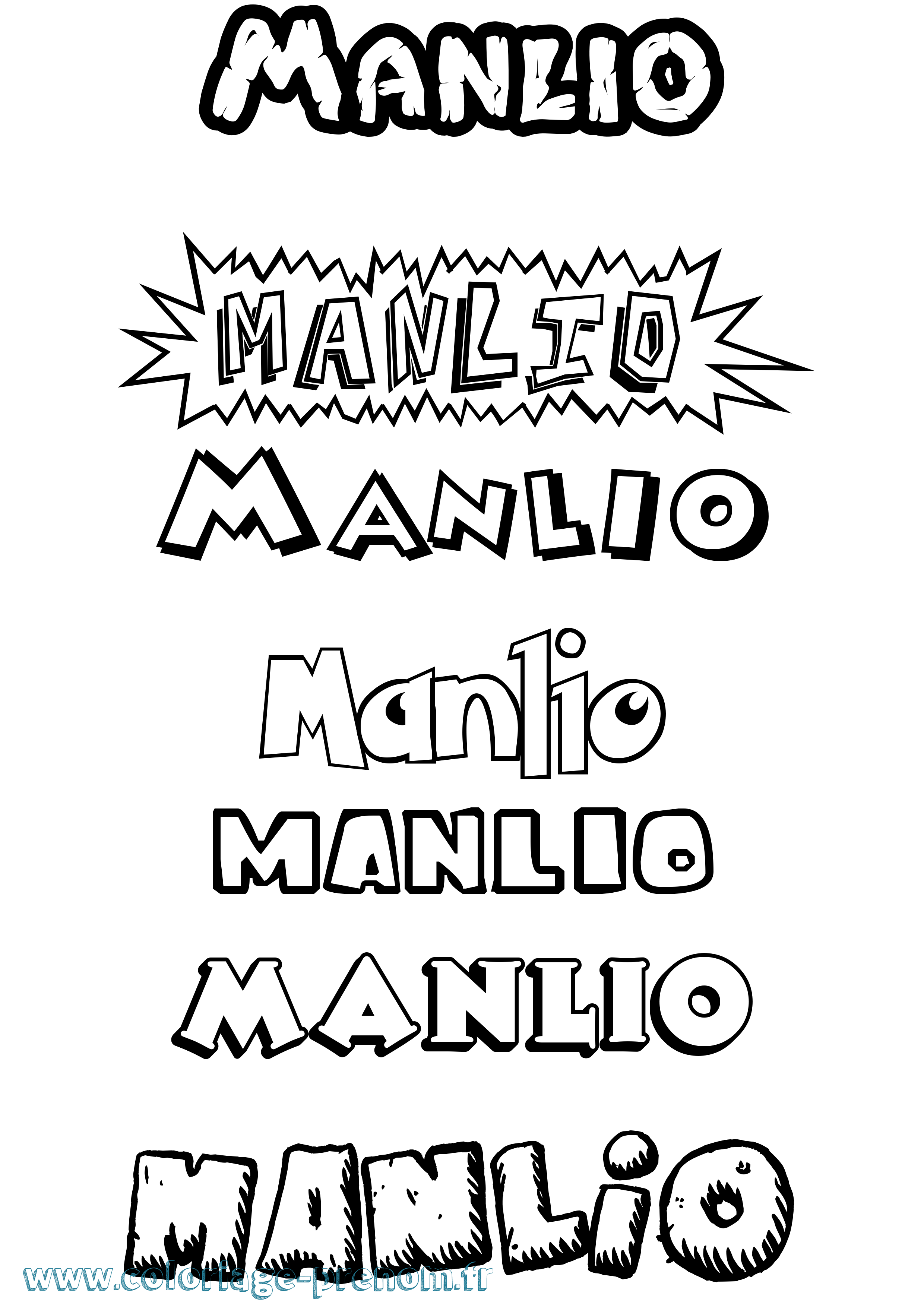 Coloriage Manlio Dessin Animé Coloriage prénom Manlio Dessin Animé
