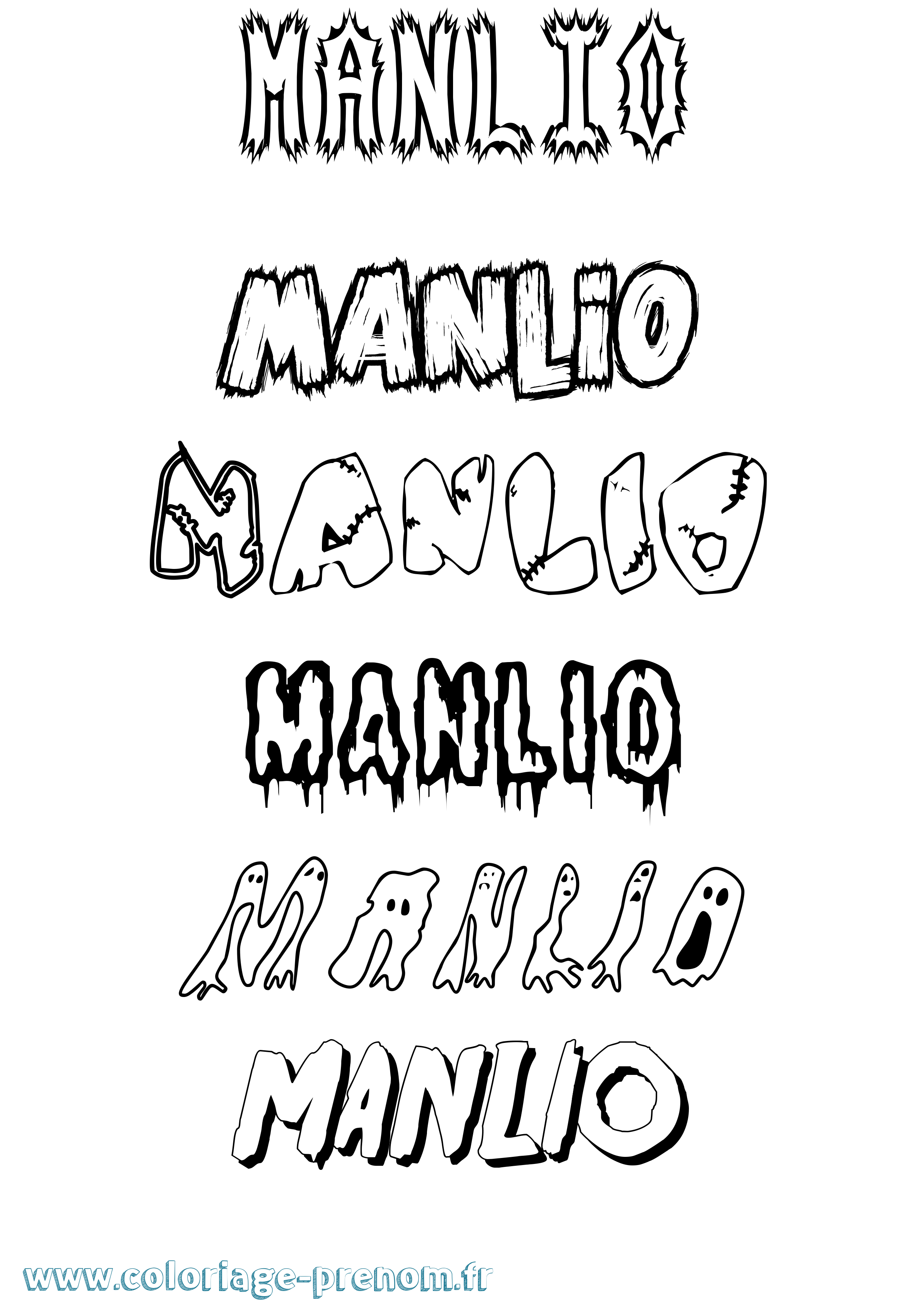 Coloriage Manlio Frisson Coloriage prénom Manlio Frisson