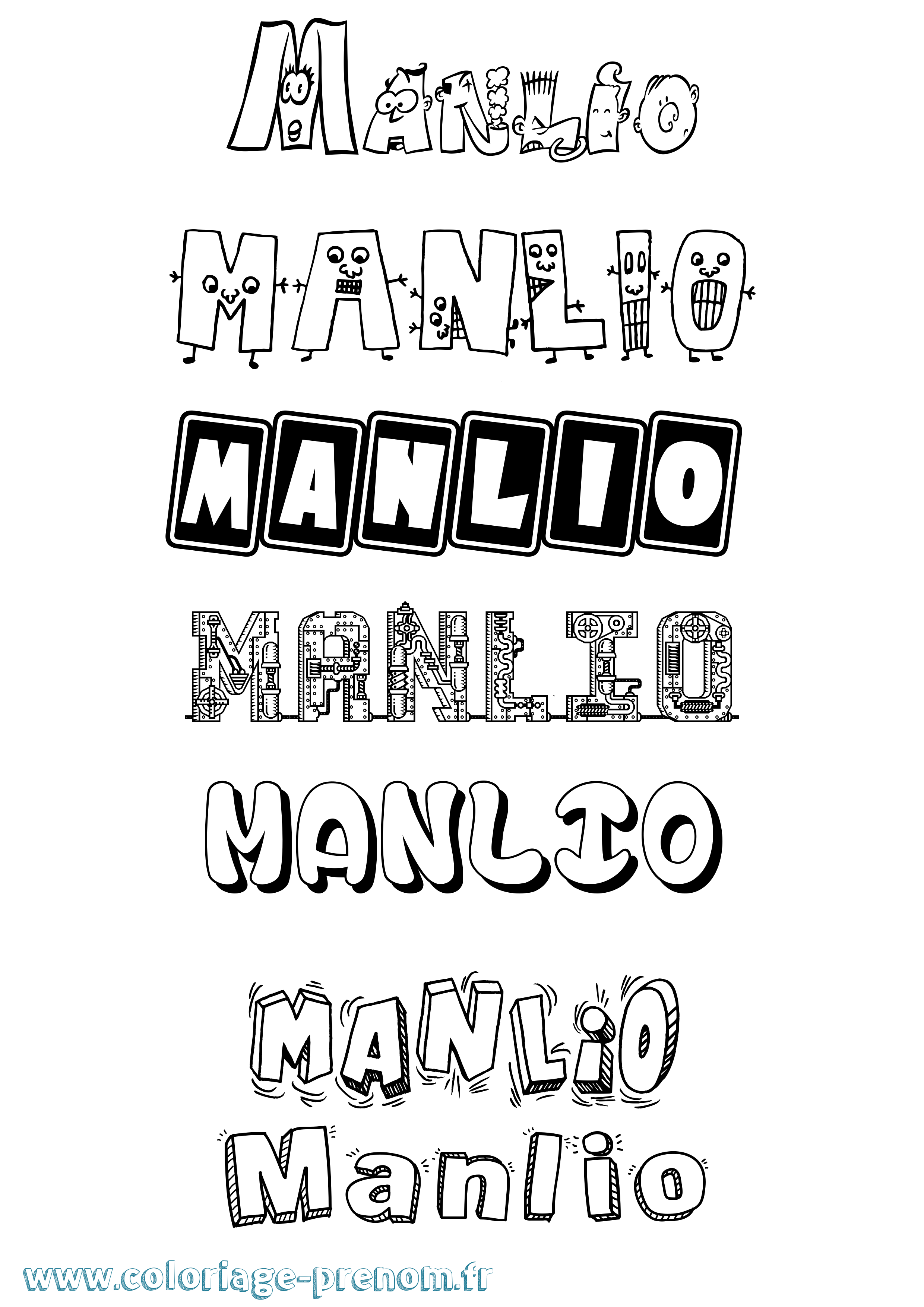 Coloriage Manlio Fun Coloriage prénom Manlio Fun
