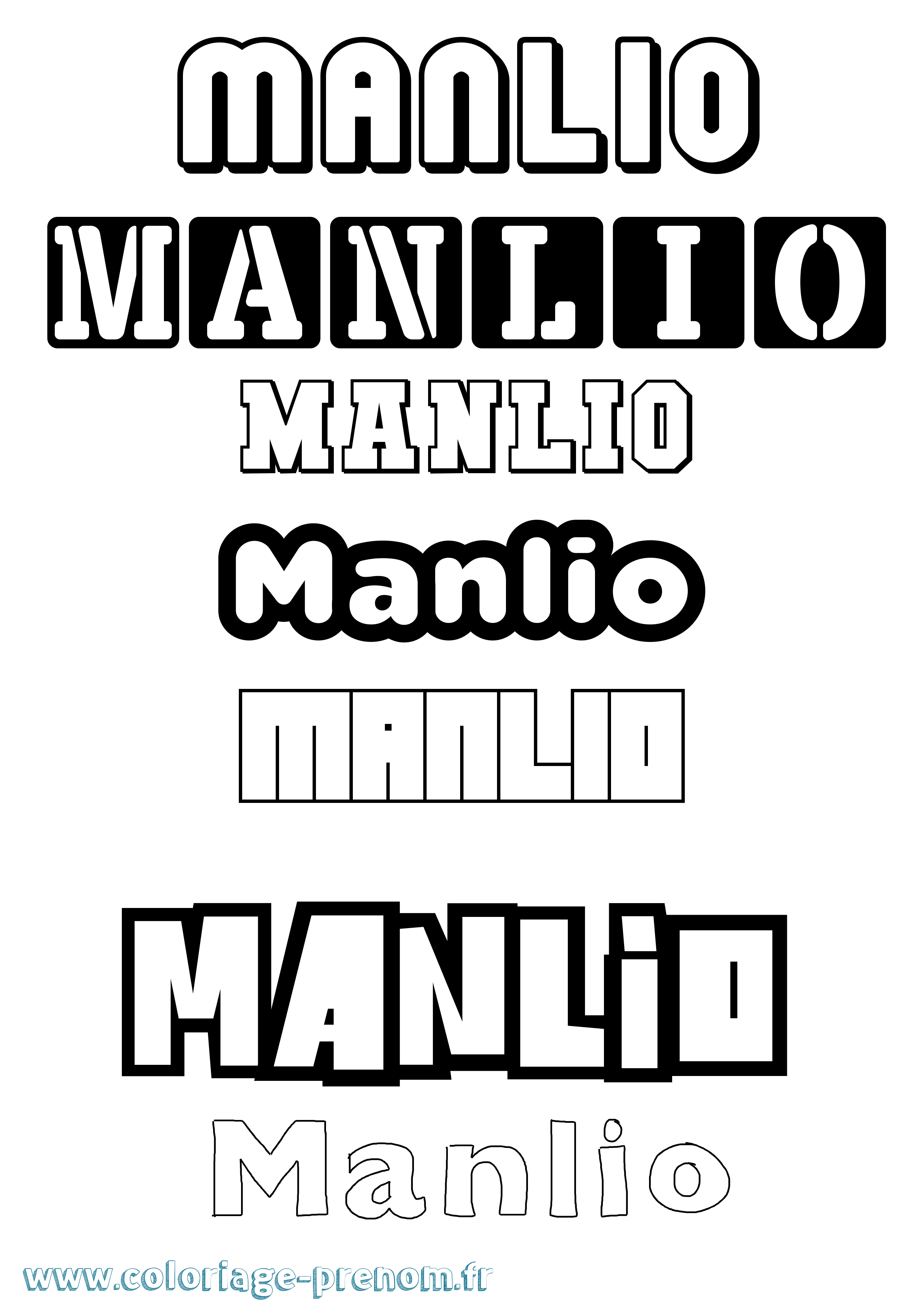 Coloriage Manlio Simple Coloriage prénom Manlio Simple