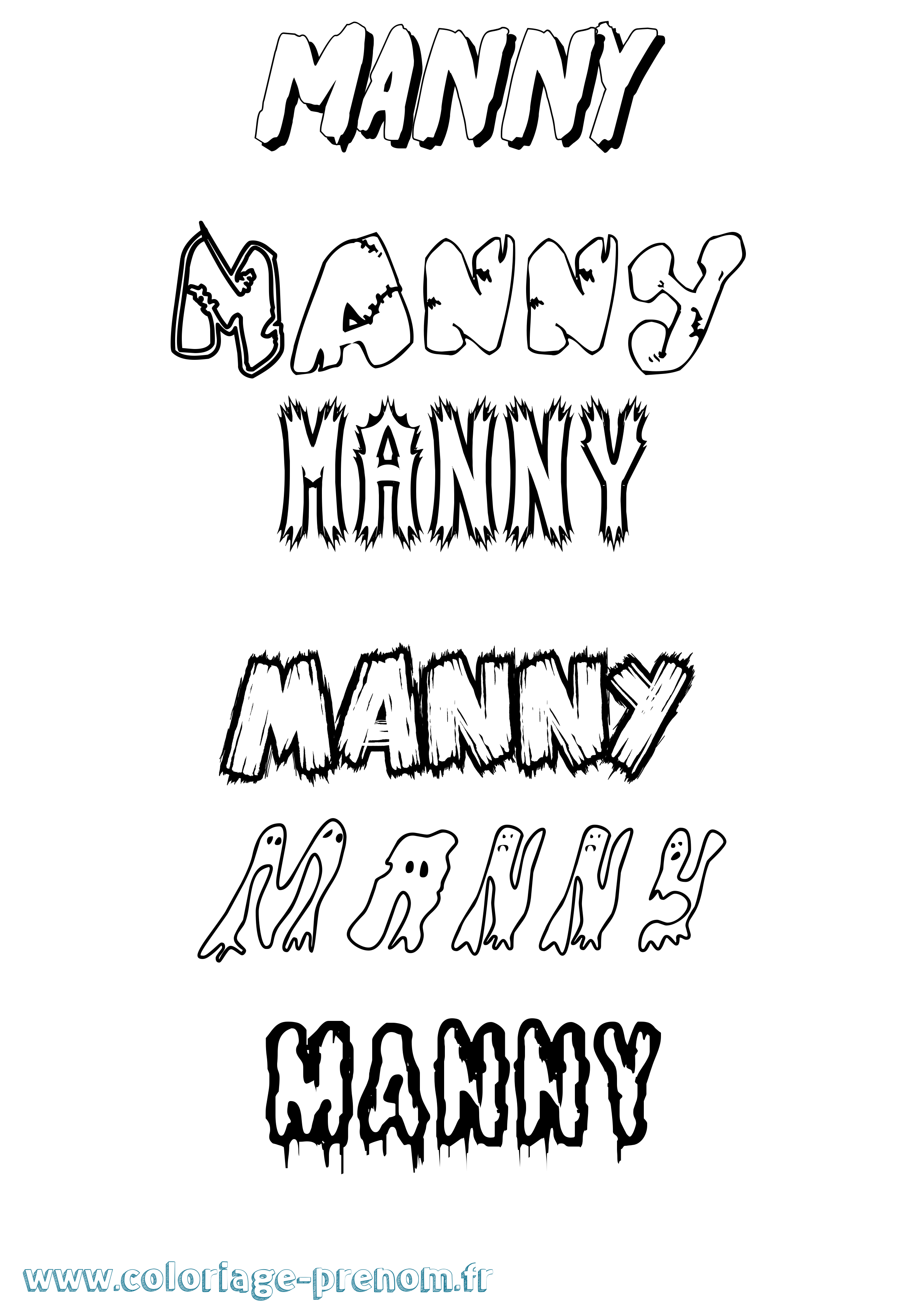 Coloriage Manny Frisson Coloriage prénom Manny Frisson