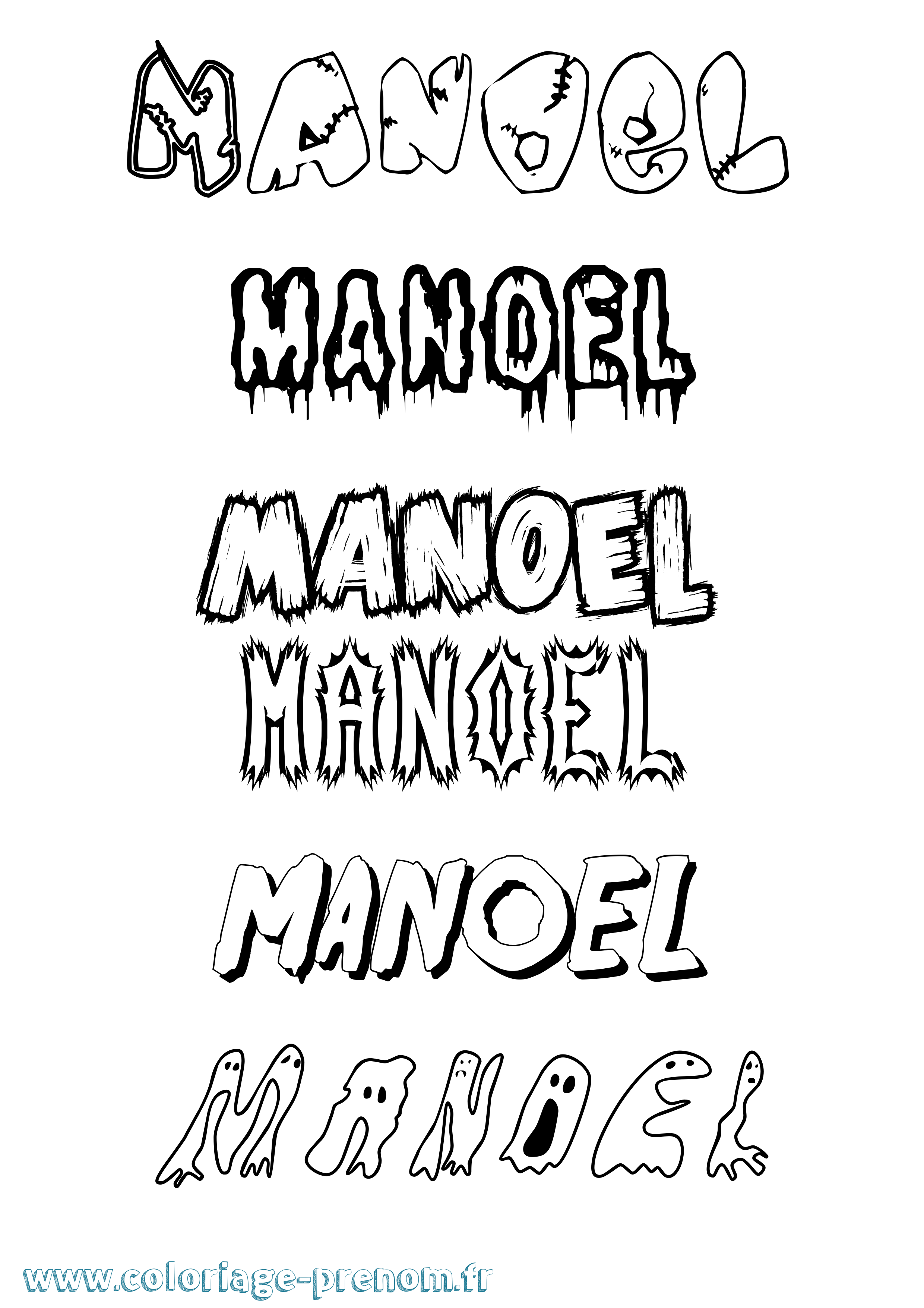 Coloriage Manoel Frisson Coloriage prénom Manoel Frisson